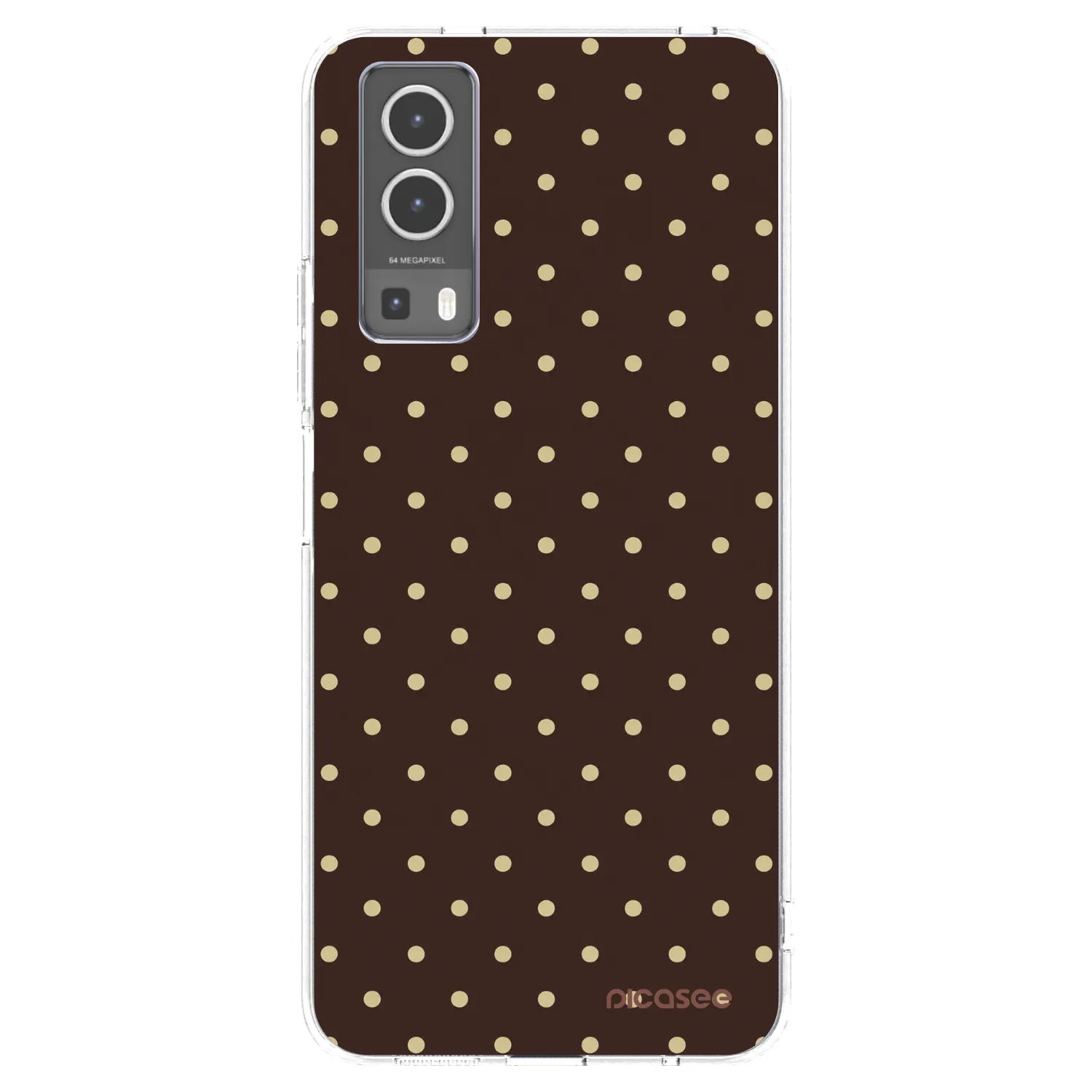 Picasee Vivo Y72 5G Hülle - Transparentes Silikon - Vanilla Dots & Chocolate