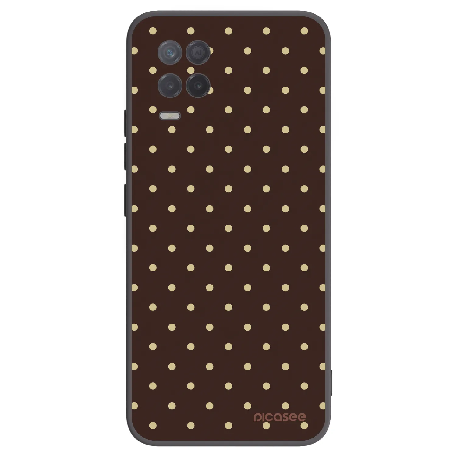Picasee Realme 8 5G Hülle - Schwarzes Silikon - Vanilla Dots & Chocolate