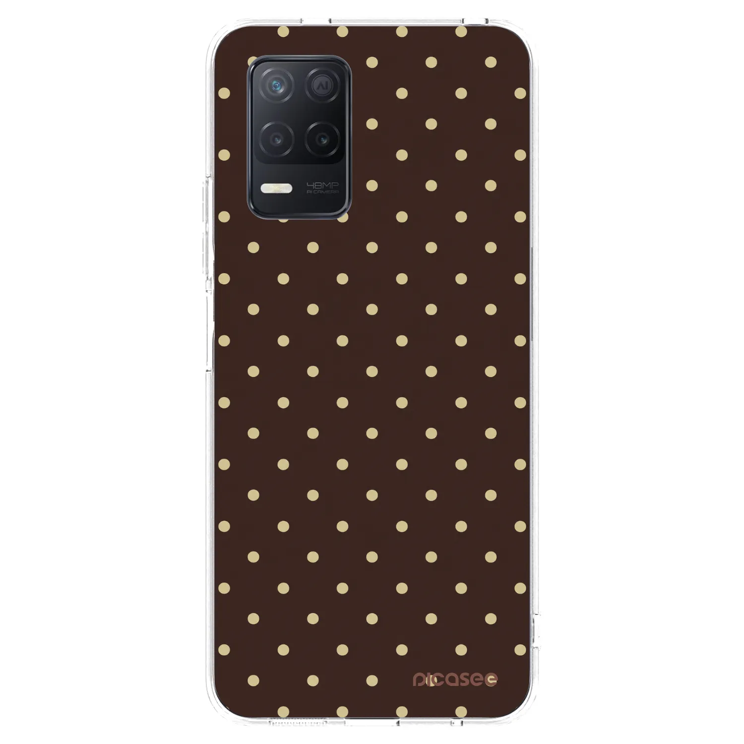 Picasee Realme 8 5G Hülle - Transparentes Silikon - Vanilla Dots & Chocolate