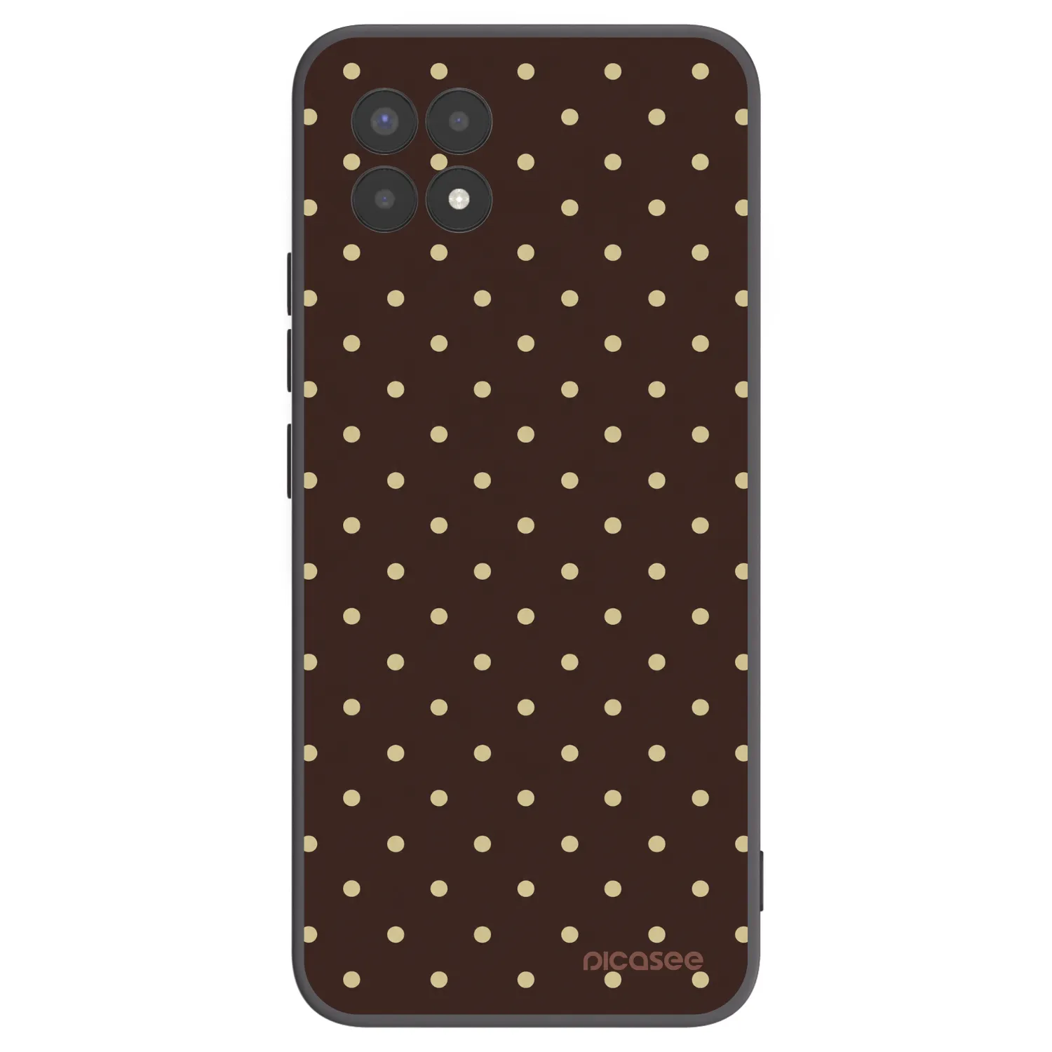 Picasee Realme 8i Hülle - Schwarzes Silikon - Vanilla Dots & Chocolate