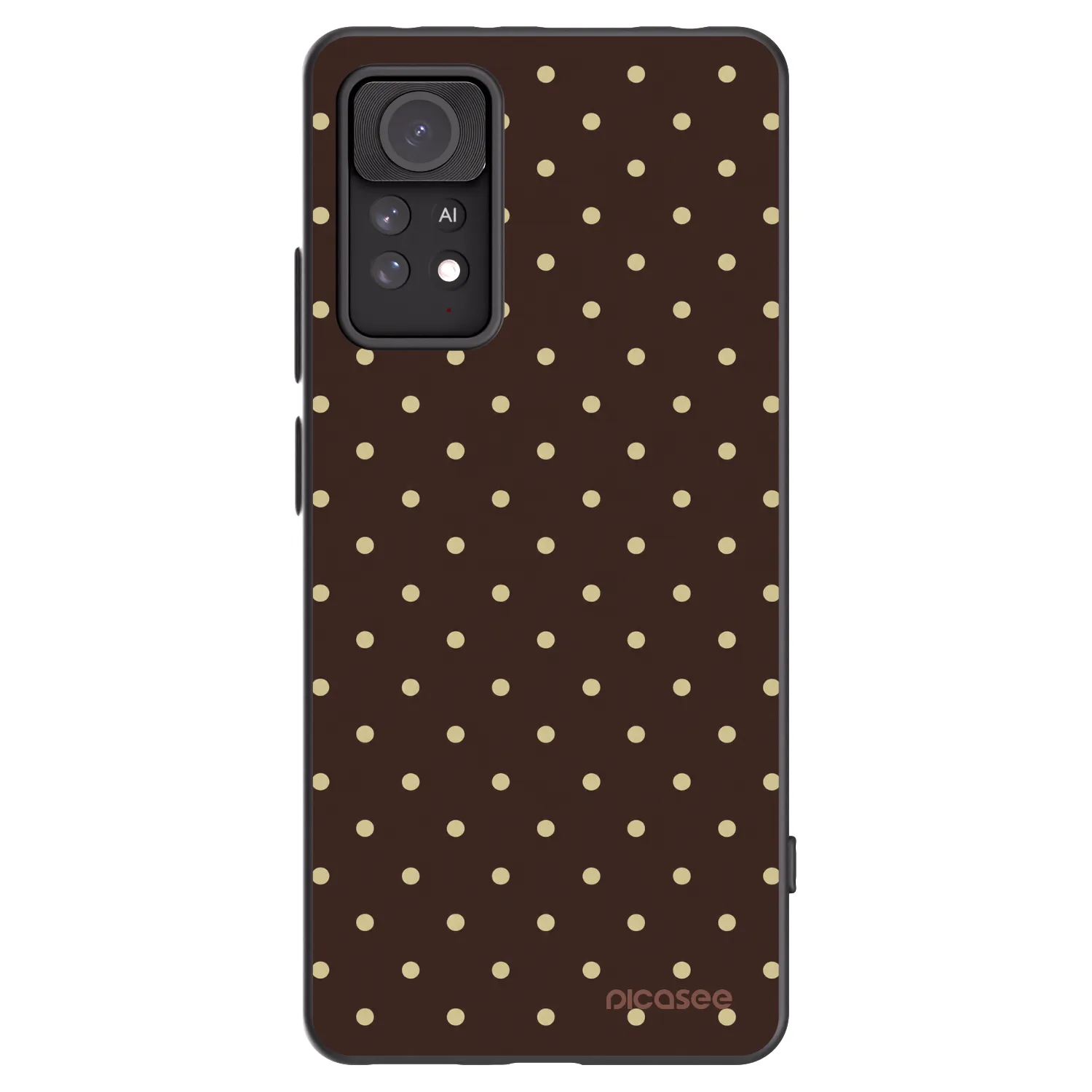 Picasee Xiaomi Redmi Note 11 Pro Hülle - Schwarzes Silikon - Vanilla Dots & Chocolate