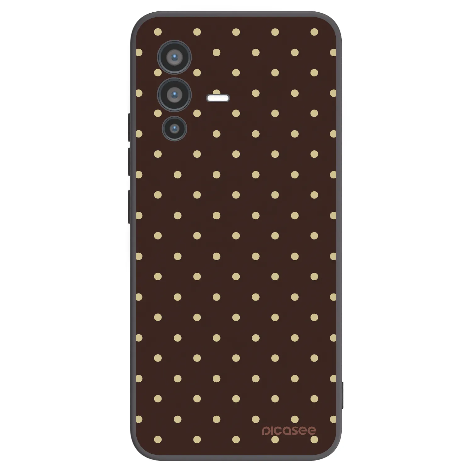 Picasee Vivo V23 5G Hülle - Schwarzes Silikon - Vanilla Dots & Chocolate