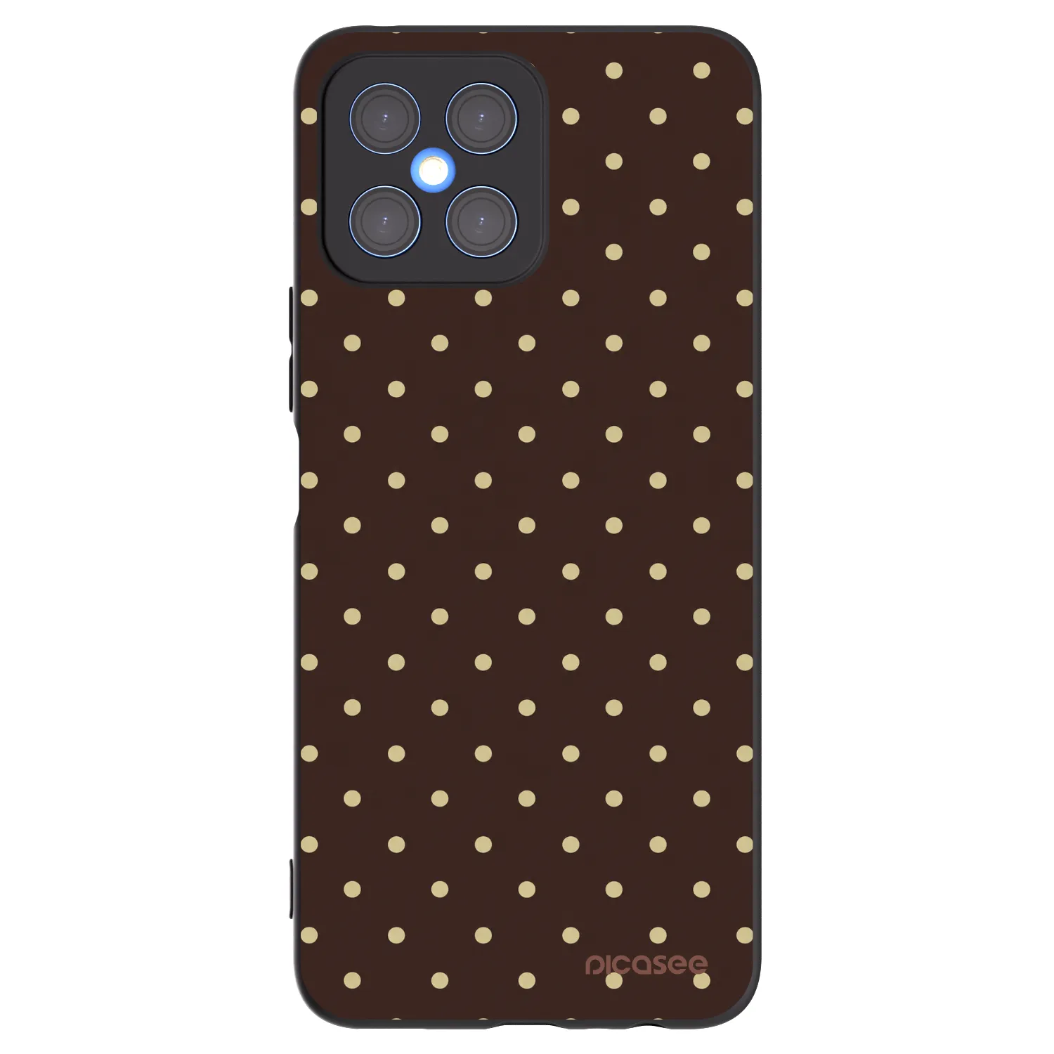 Picasee Honor X8 4G Hülle - Schwarzes Silikon - Vanilla Dots & Chocolate