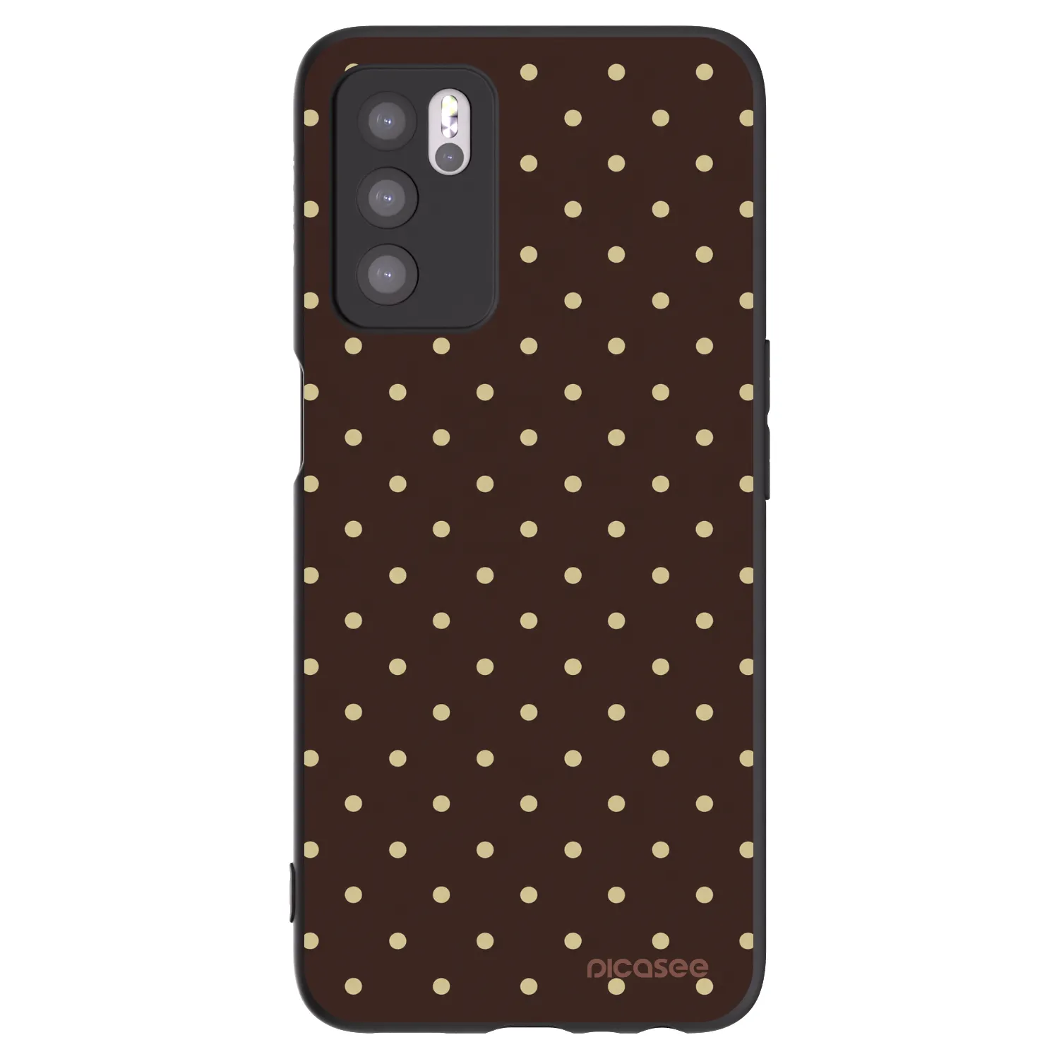 Picasee OPPO A16s Hülle - Schwarzes Silikon - Vanilla Dots & Chocolate