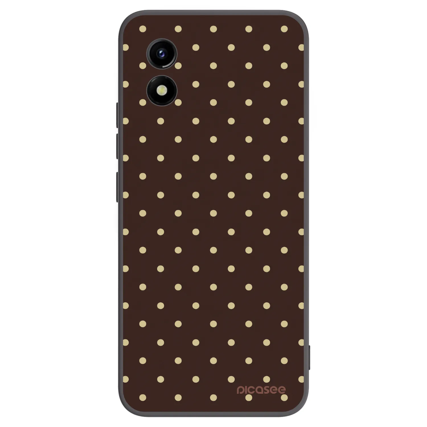 Picasee Vivo Y01 Hülle - Schwarzes Silikon - Vanilla Dots & Chocolate