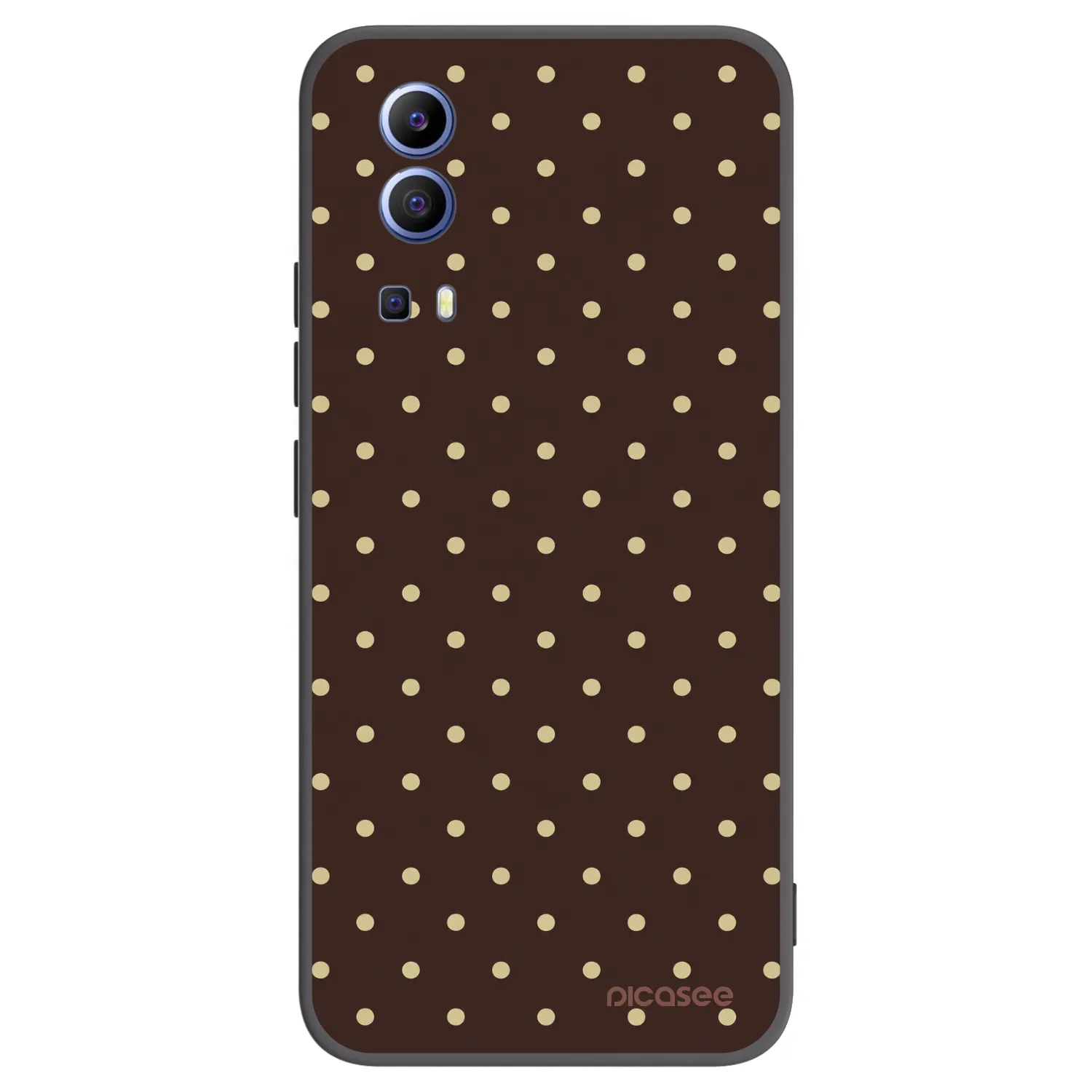 Picasee Vivo Y52 5G Hülle - Schwarzes Silikon - Vanilla Dots & Chocolate