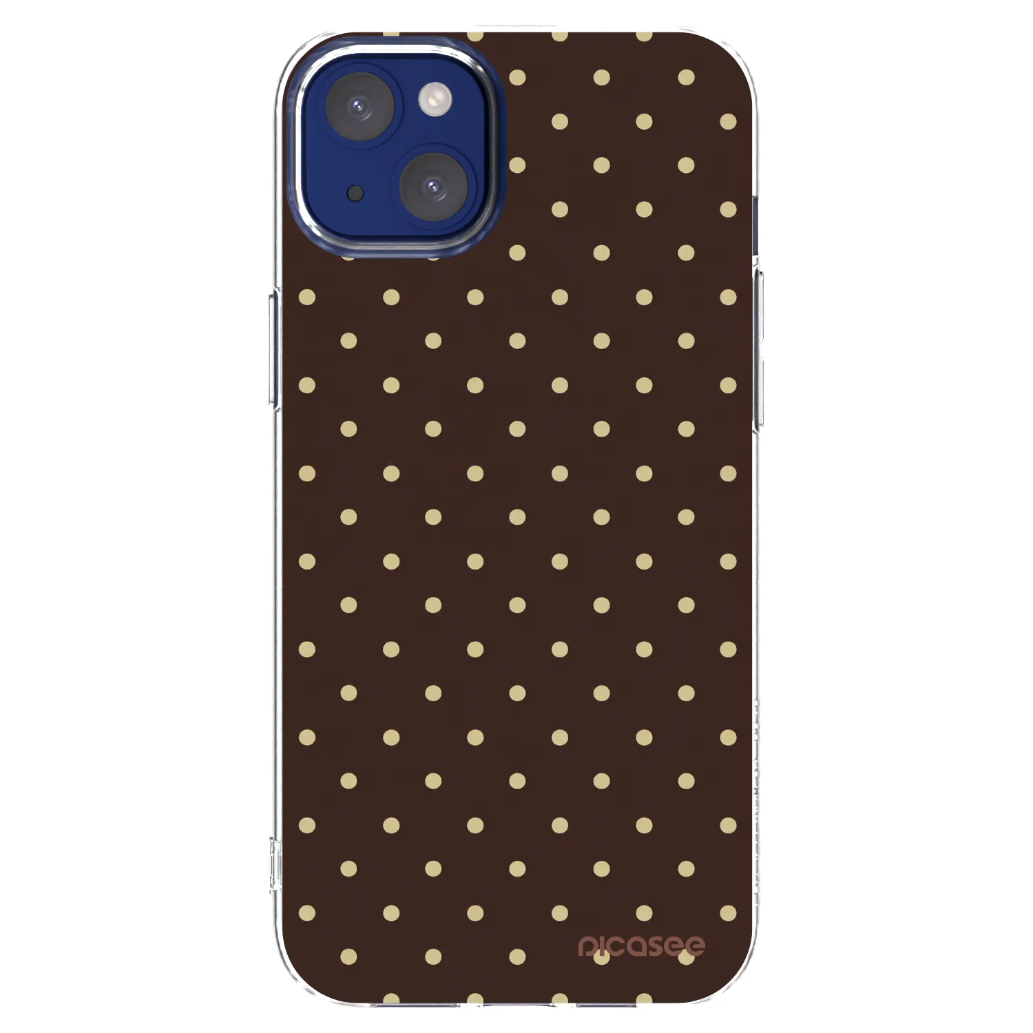 Picasee Apple iPhone 14 Plus Hülle - Transparentes Silikon - Vanilla Dots & Chocolate