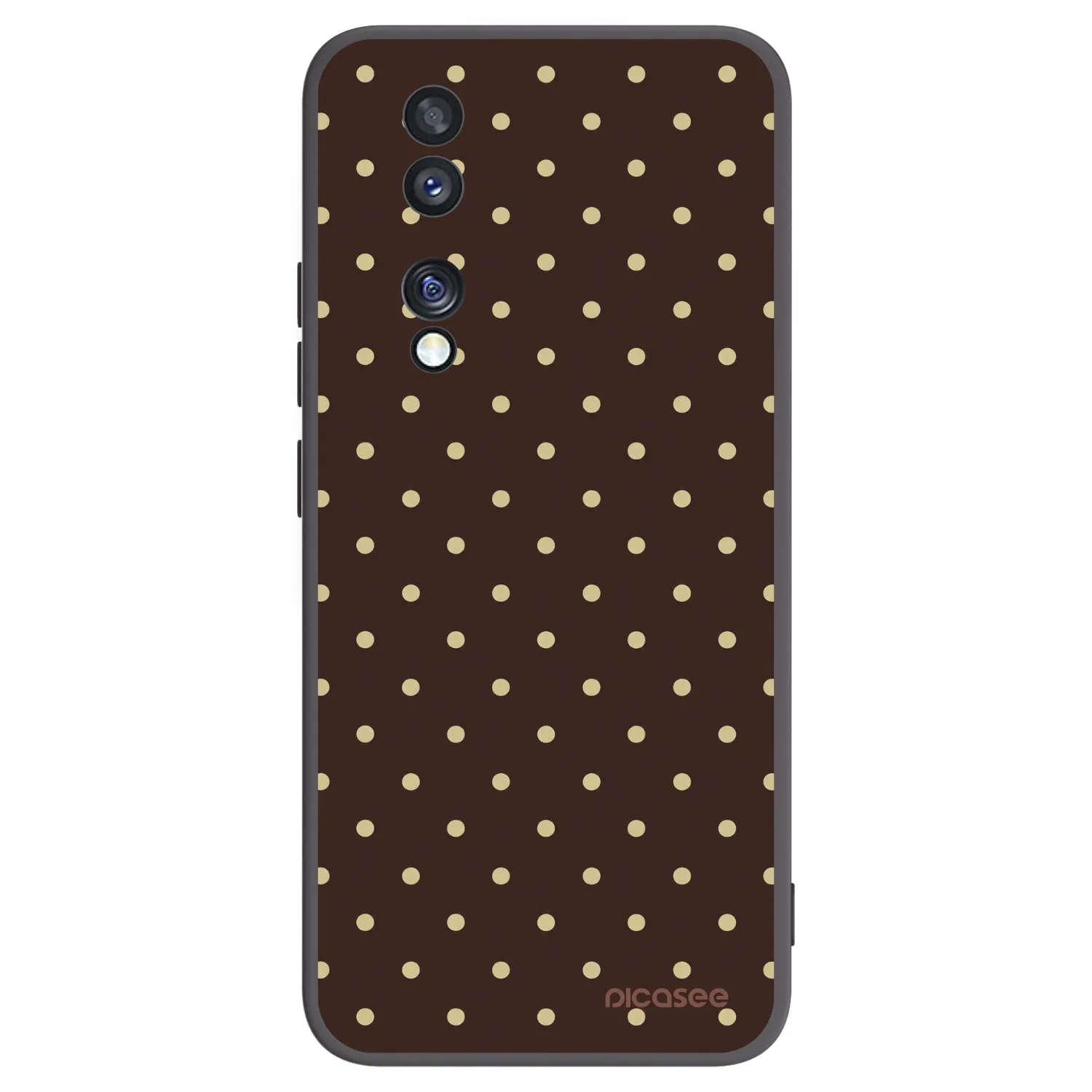 Picasee Honor 70 Hülle - Schwarzes Silikon - Vanilla Dots & Chocolate