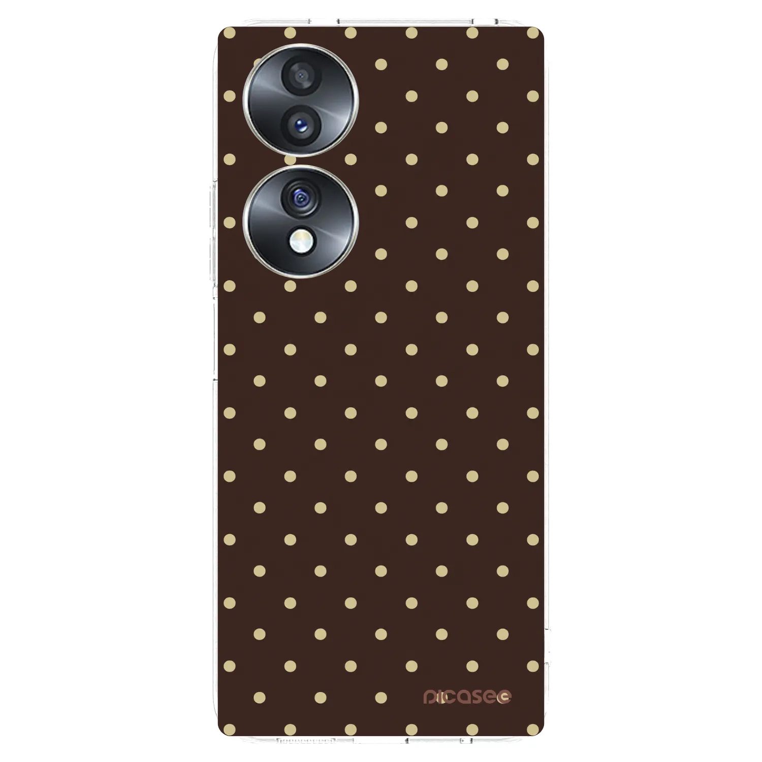 Picasee Honor 70 Hülle - Transparentes Silikon - Vanilla Dots & Chocolate