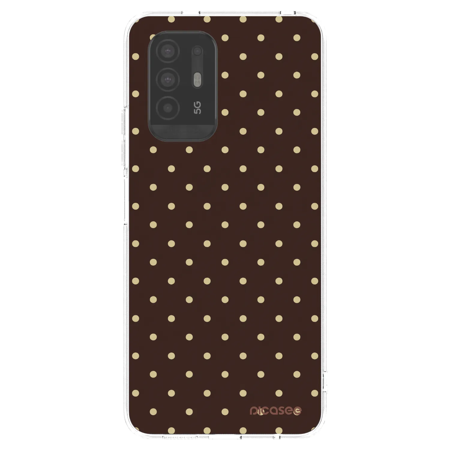 Picasee OPPO A94 5G Hülle - Transparentes Silikon - Vanilla Dots & Chocolate