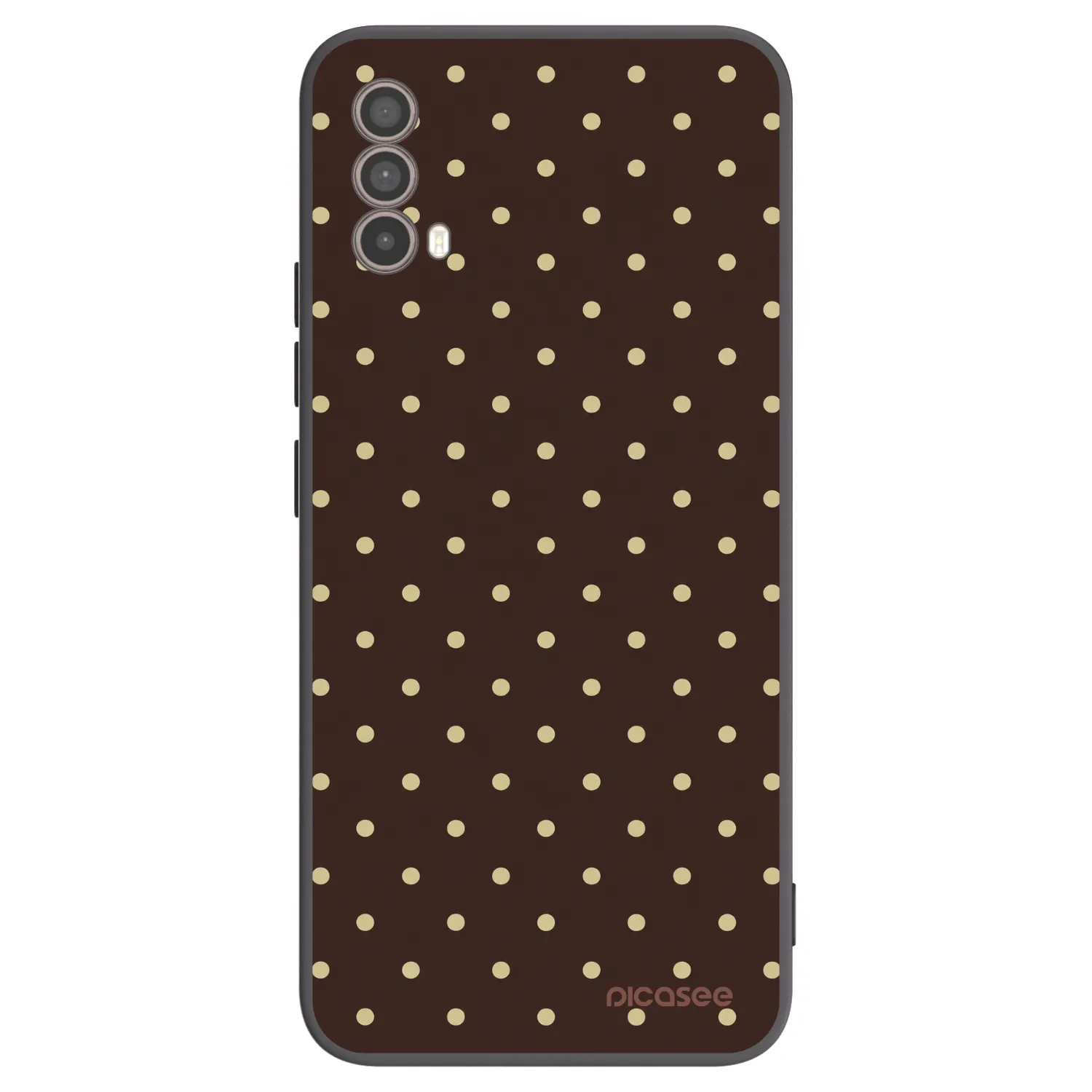 Picasee Motorola Moto E40 Hülle - Schwarzes Silikon - Vanilla Dots & Chocolate