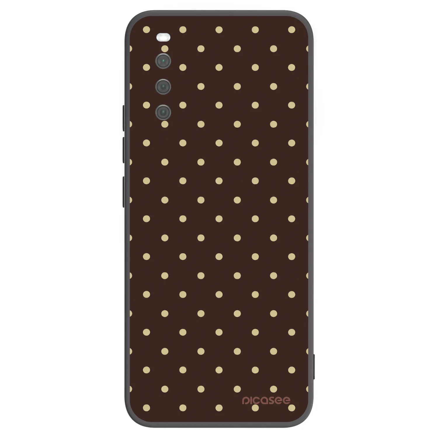 Picasee Sony Xperia 10 III Hülle - Schwarzes Silikon - Vanilla Dots & Chocolate