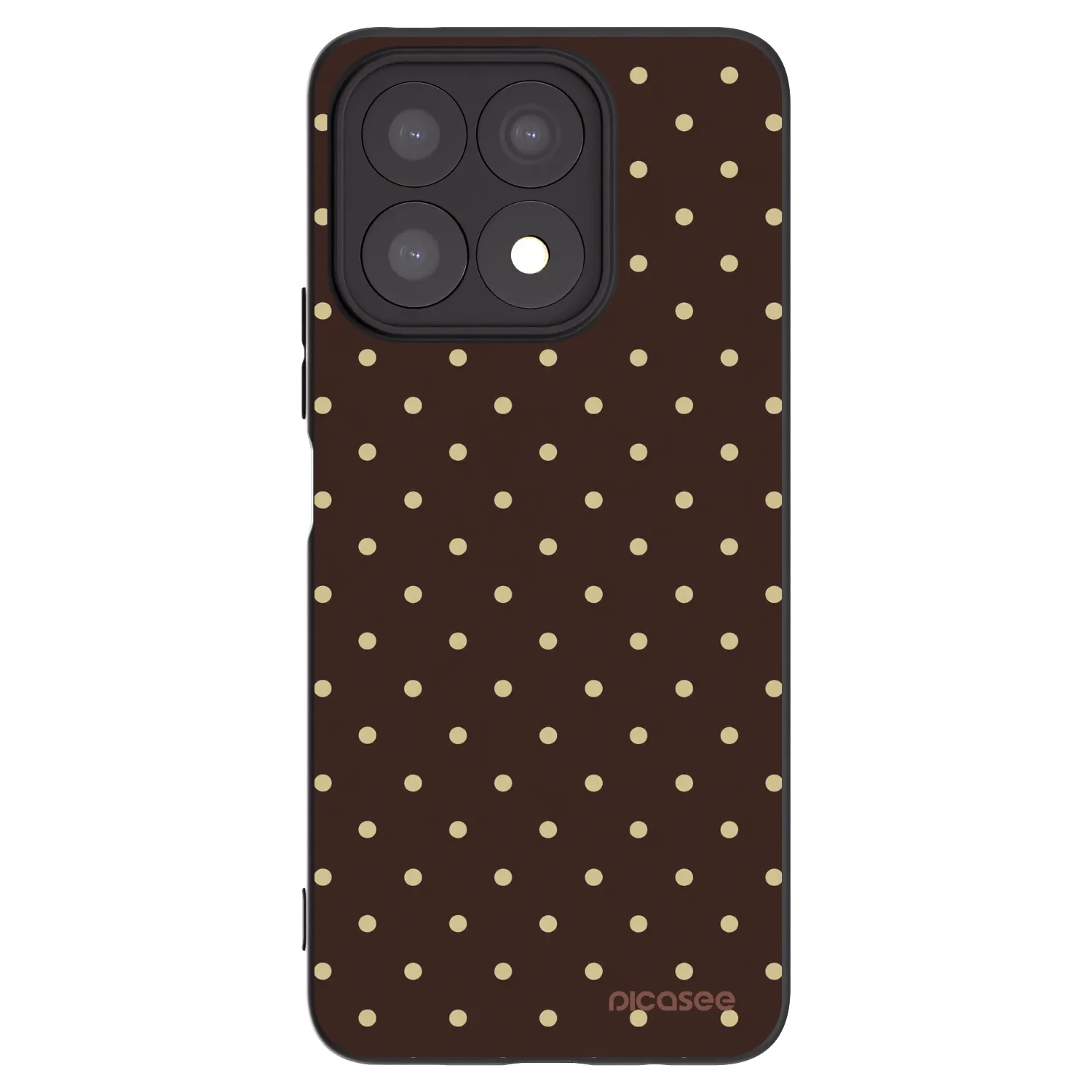 Picasee Honor X8a Hülle - Schwarzes Silikon - Vanilla Dots & Chocolate
