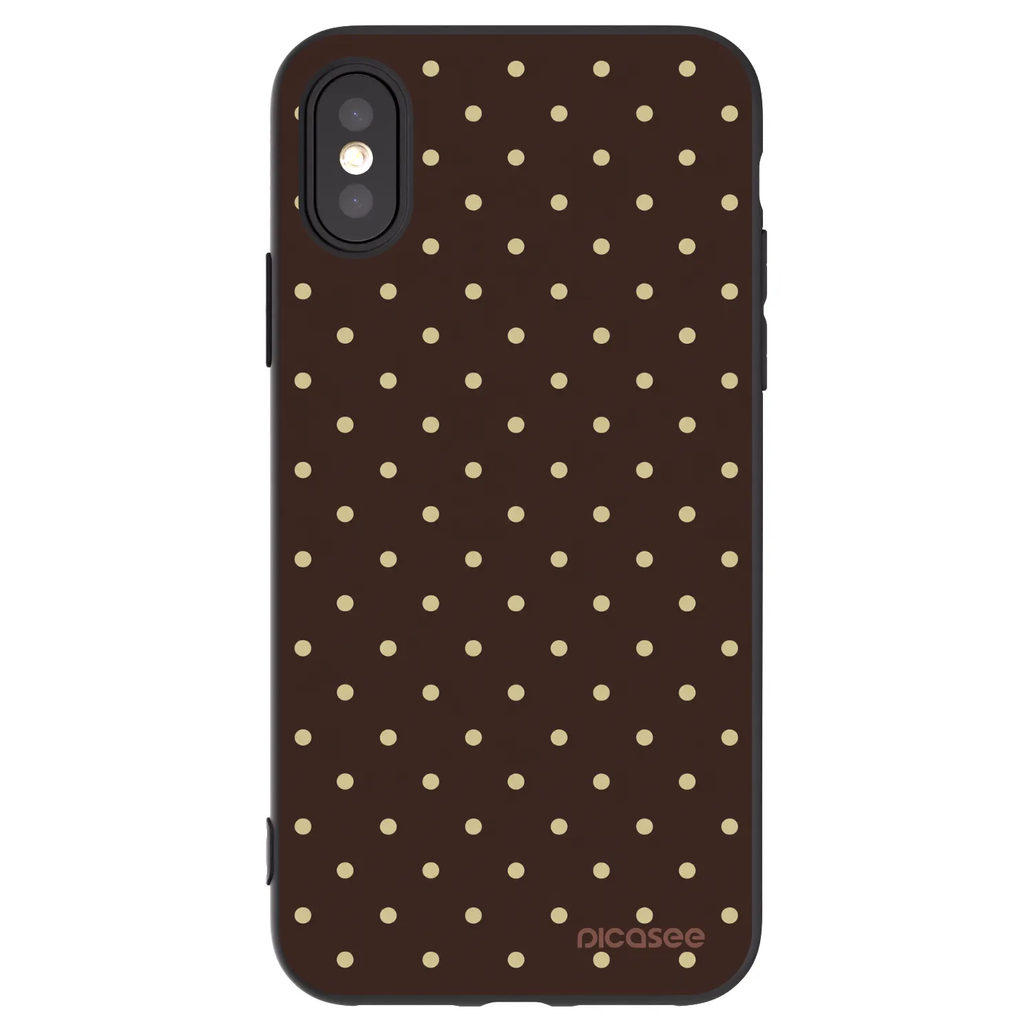 Picasee Apple iPhone X/XS Hülle - Schwarzes Silikon - Vanilla Dots & Chocolate