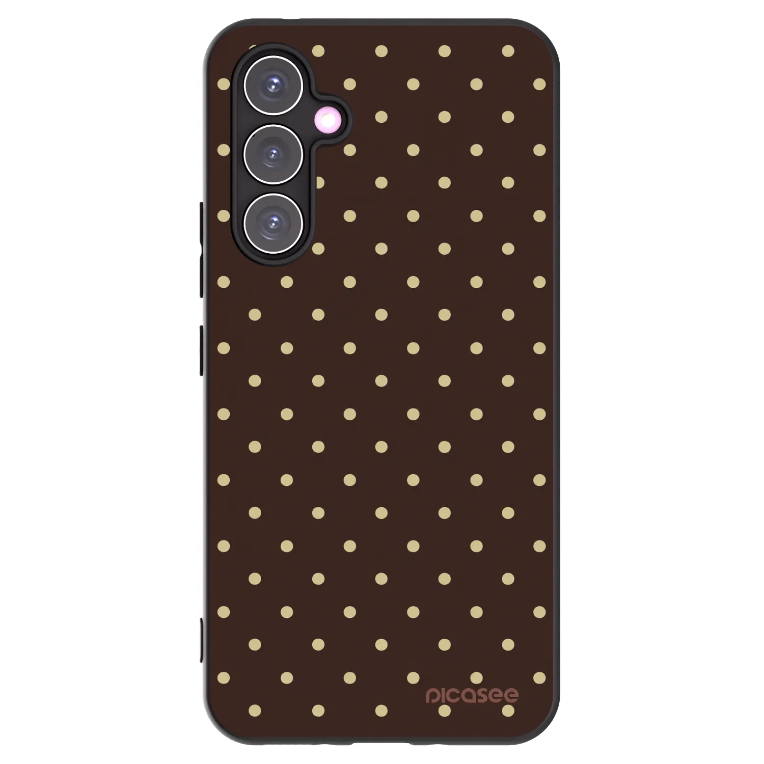Picasee Samsung Galaxy A54 5G A546B Hülle - Schwarzes Silikon - Vanilla Dots & Chocolate
