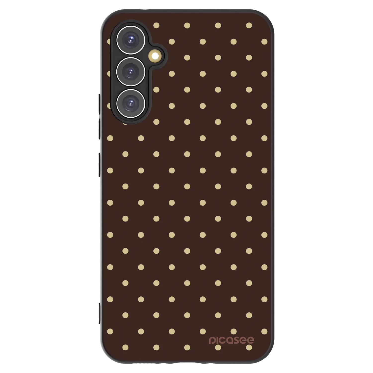 Picasee Samsung Galaxy A34 5G A346B Hülle - Schwarzes Silikon - Vanilla Dots & Chocolate