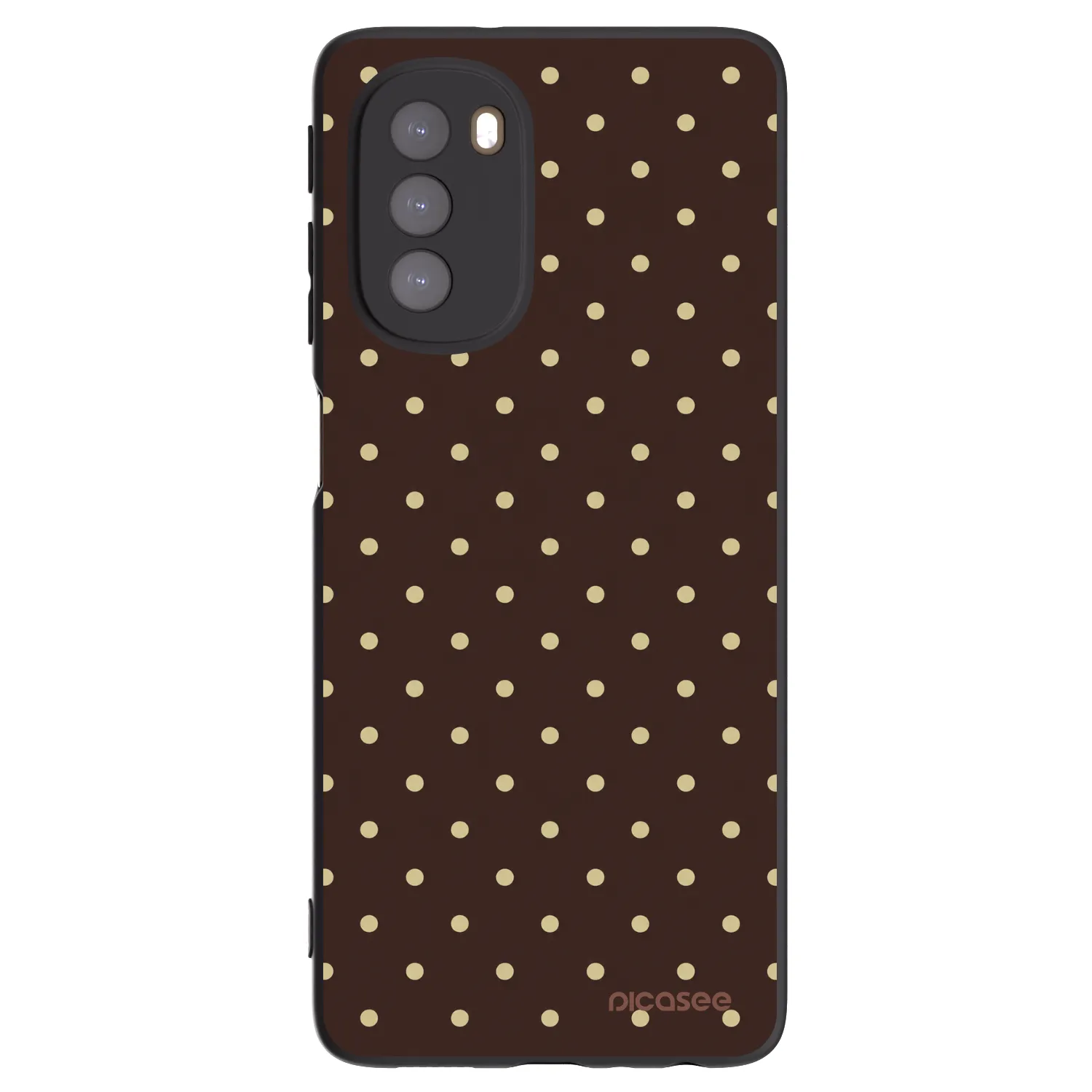 Picasee Motorola Moto G51 Hülle - Schwarzes Silikon - Vanilla Dots & Chocolate