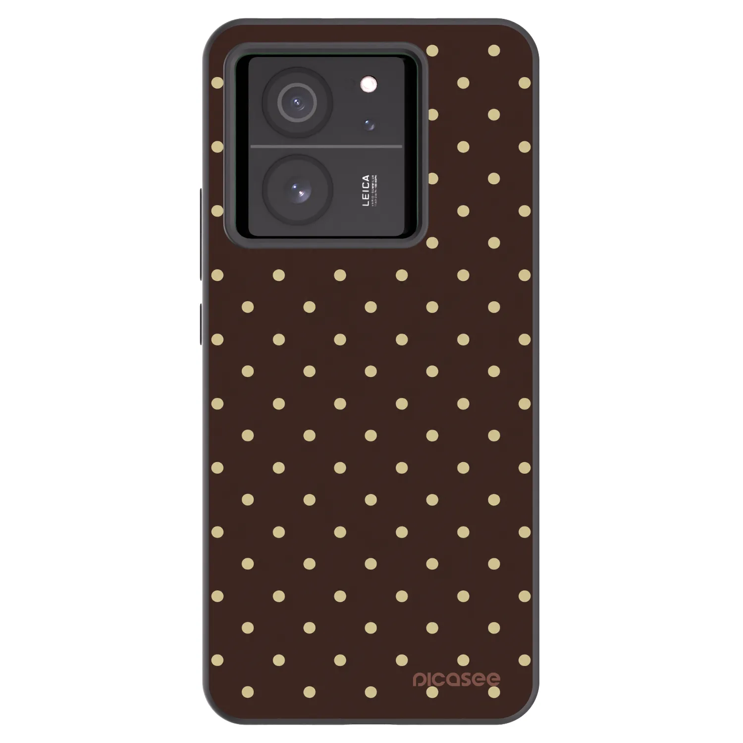 Picasee Xiaomi 13T Hülle - Schwarzes Silikon - Vanilla Dots & Chocolate