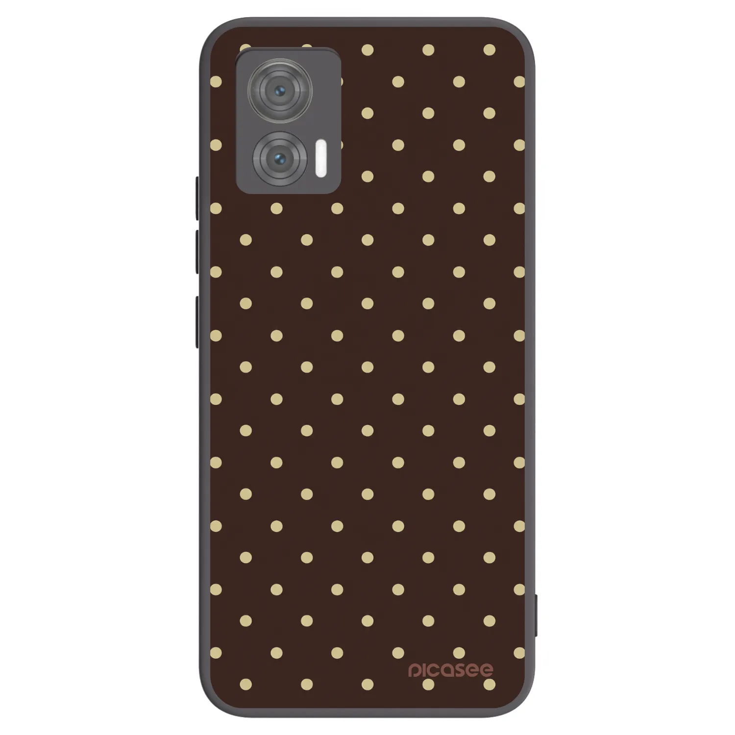Picasee Motorola Edge 30 Neo Hülle - Schwarzes Silikon - Vanilla Dots & Chocolate