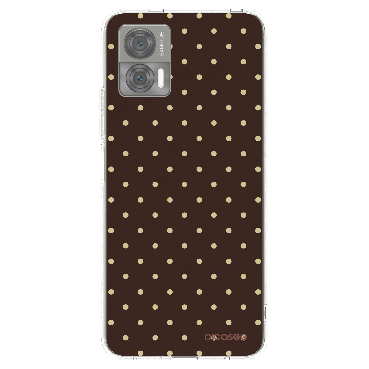 Picasee Motorola Edge 30 Neo Hülle - Transparentes Silikon - Vanilla Dots & Chocolate