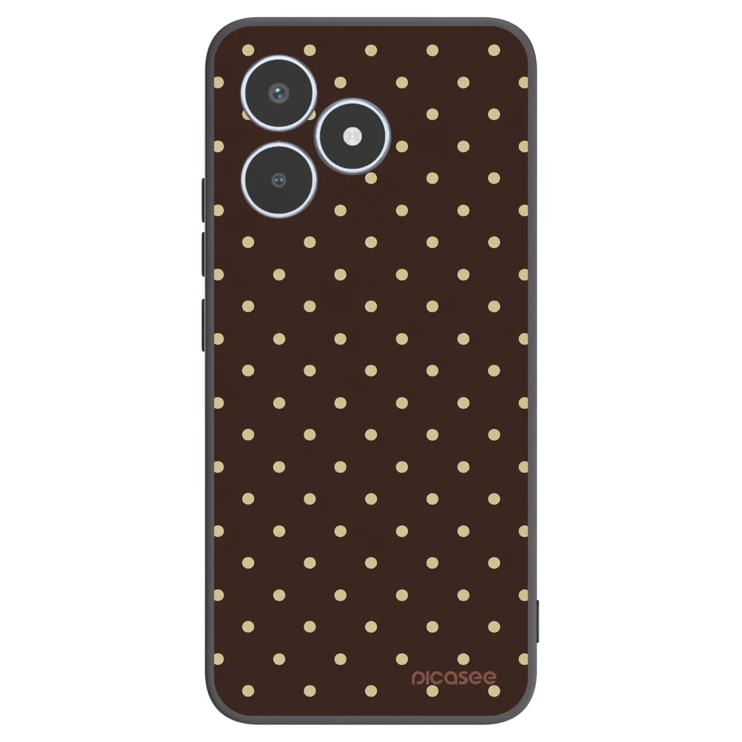 Picasee Realme C53 Hülle - Schwarzes Silikon - Vanilla Dots & Chocolate