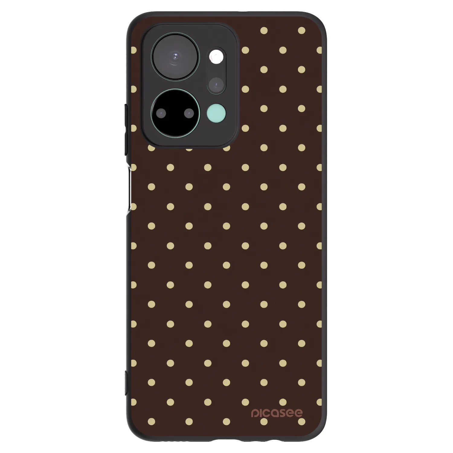 Picasee Honor X7a Hülle - Schwarzes Silikon - Vanilla Dots & Chocolate
