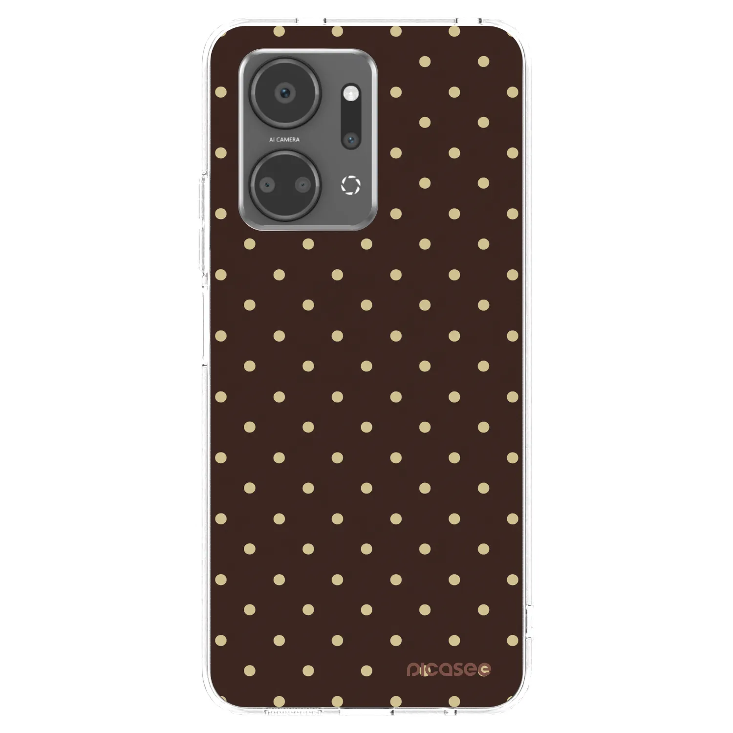 Picasee Honor X7a Hülle - Transparentes Silikon - Vanilla Dots & Chocolate