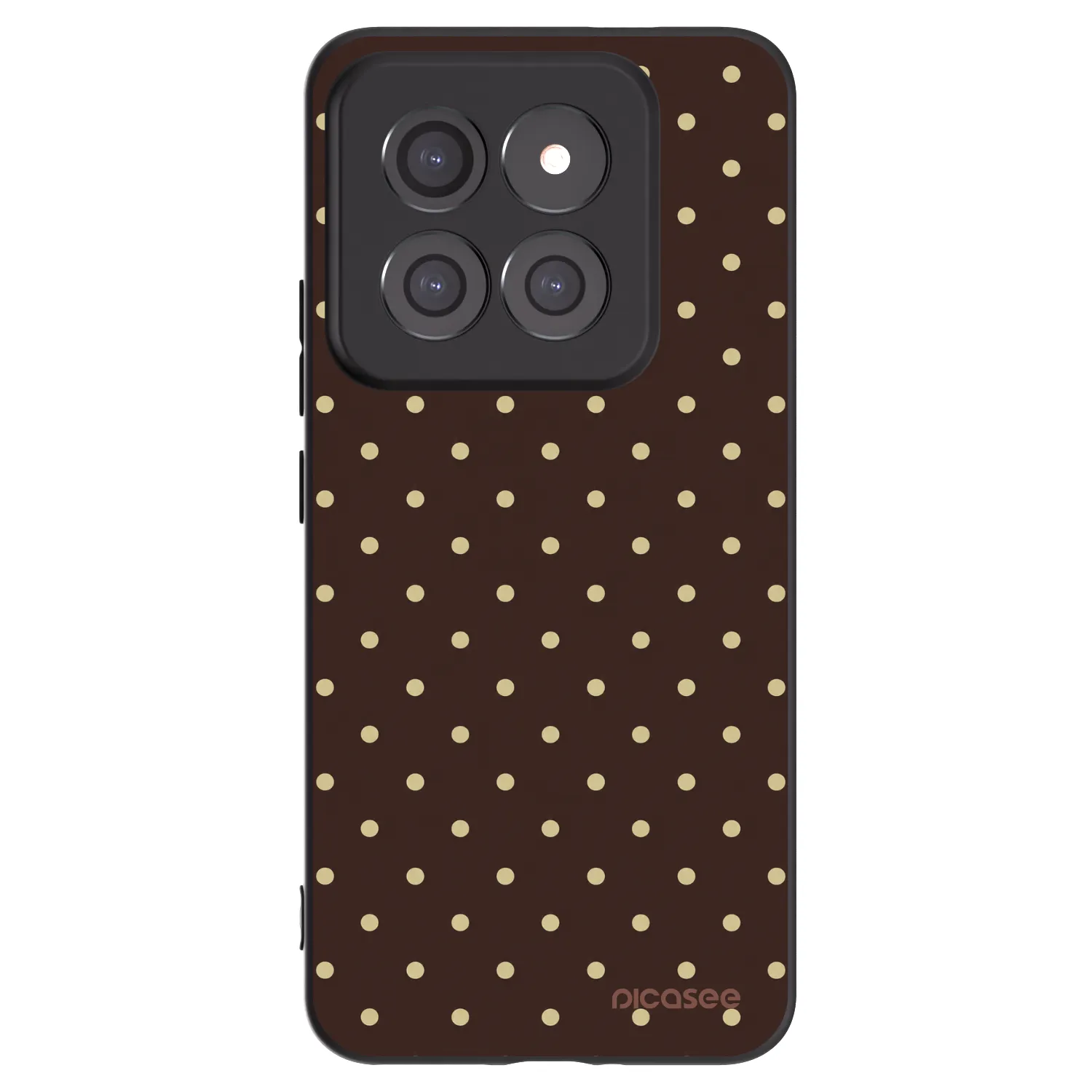 Picasee Xiaomi 14 Pro Hülle - Schwarzes Silikon - Vanilla Dots & Chocolate