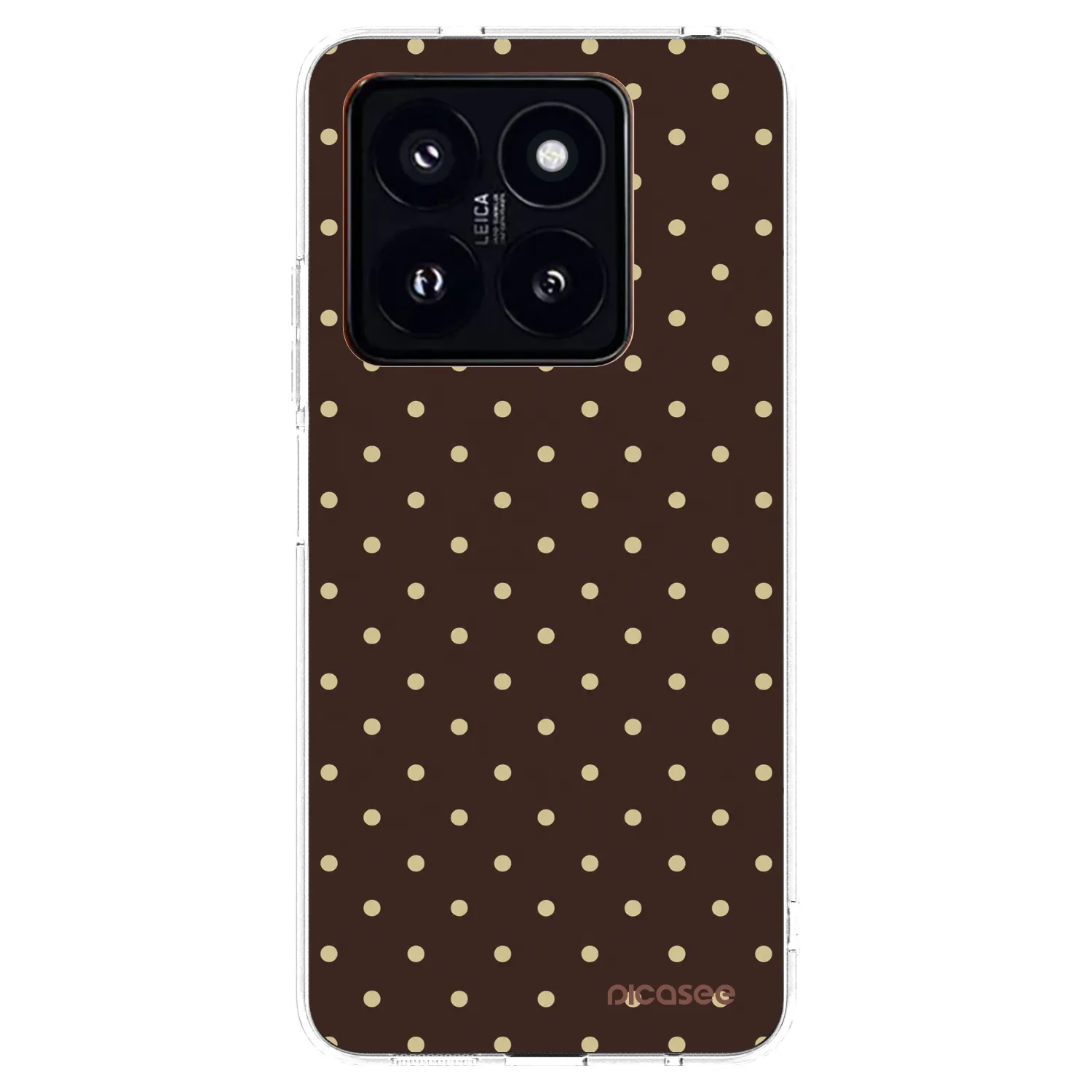 Picasee Xiaomi 14 Pro Hülle - Transparentes Silikon - Vanilla Dots & Chocolate