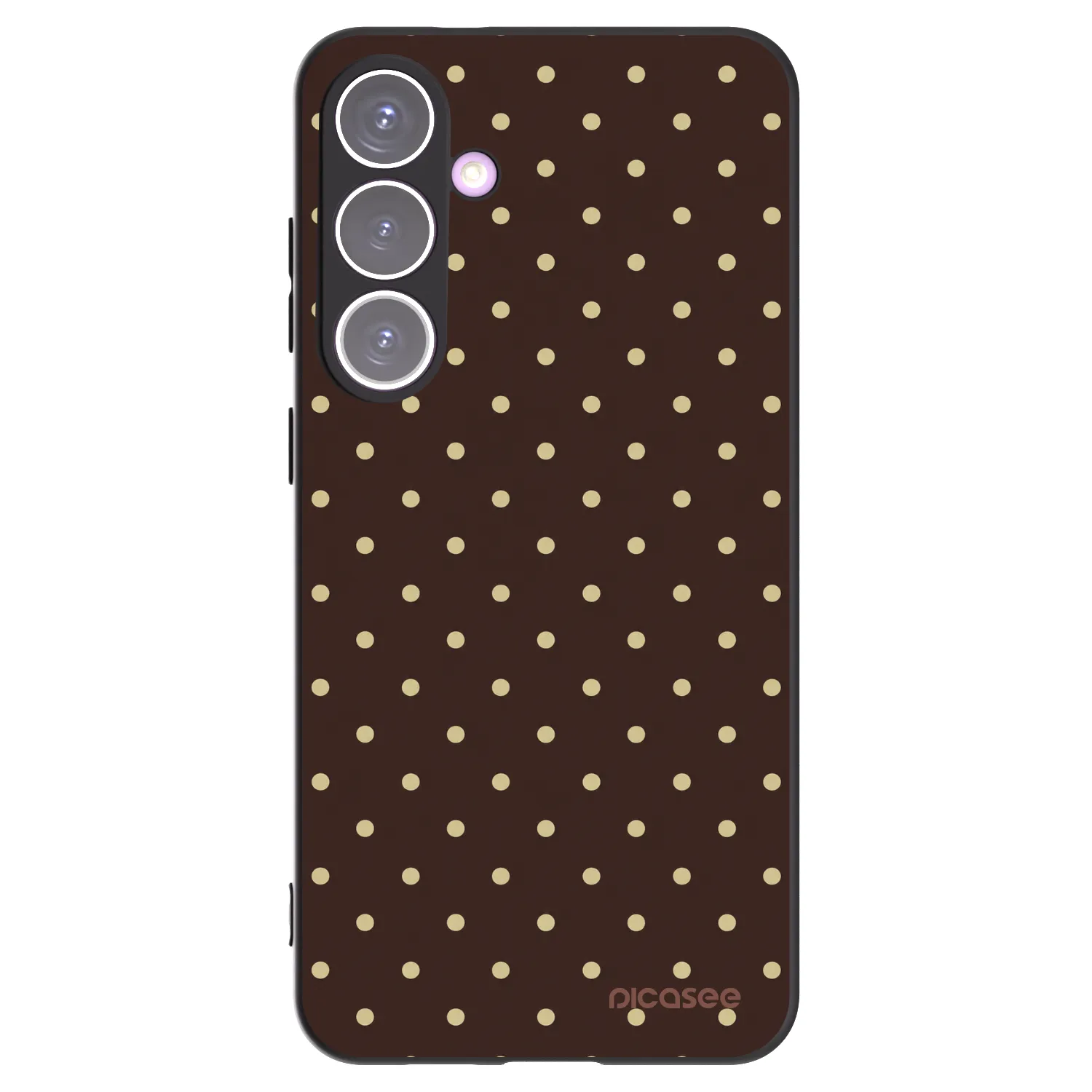 Picasee Samsung Galaxy S24+ S926B 5G Hülle - Schwarzes Silikon - Vanilla Dots & Chocolate