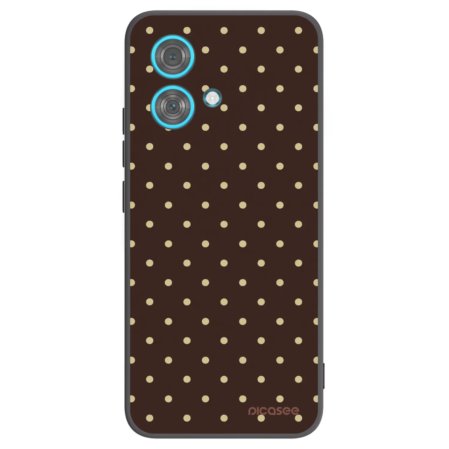 Picasee Motorola Edge 40 Neo Hülle - Schwarzes Silikon - Vanilla Dots & Chocolate