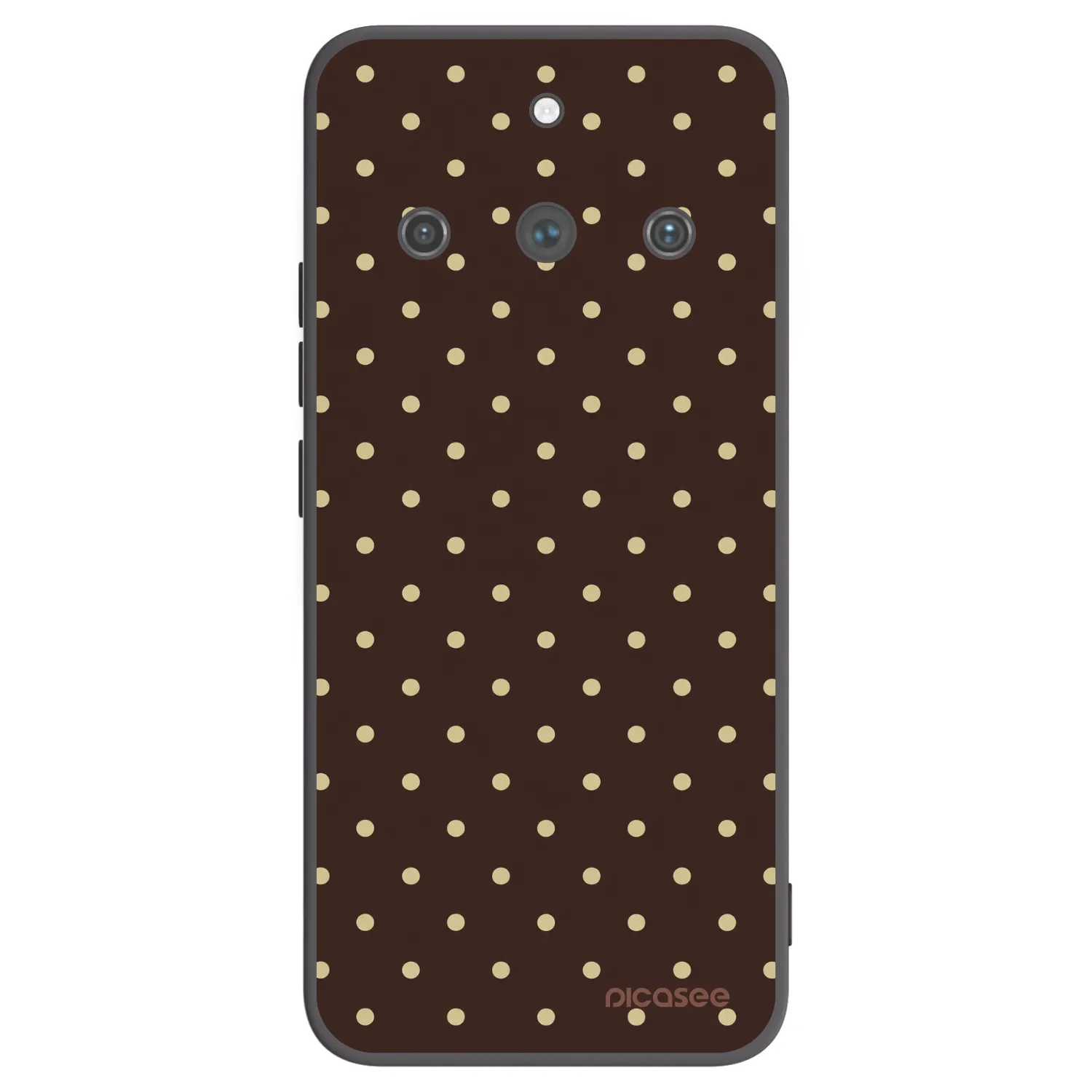 Picasee Realme 11 Pro+ Hülle - Schwarzes Silikon - Vanilla Dots & Chocolate