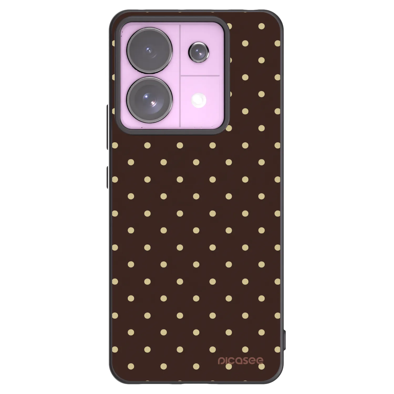 Picasee Xiaomi Redmi Note 13 Pro 5G Hülle - Schwarzes Silikon - Vanilla Dots & Chocolate