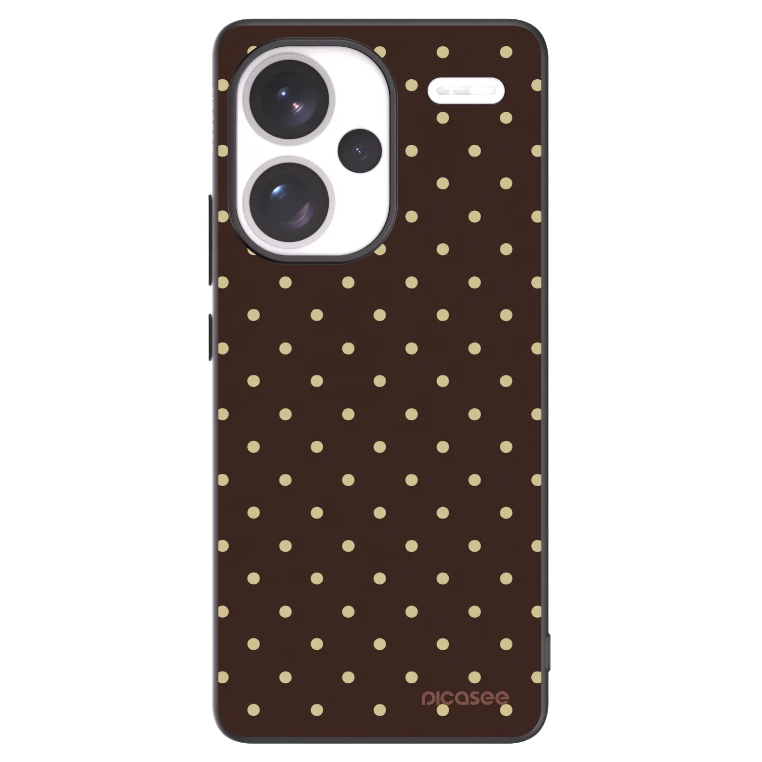 Picasee Xiaomi Redmi Note 13 Pro+ 5G Hülle - Schwarzes Silikon - Vanilla Dots & Chocolate