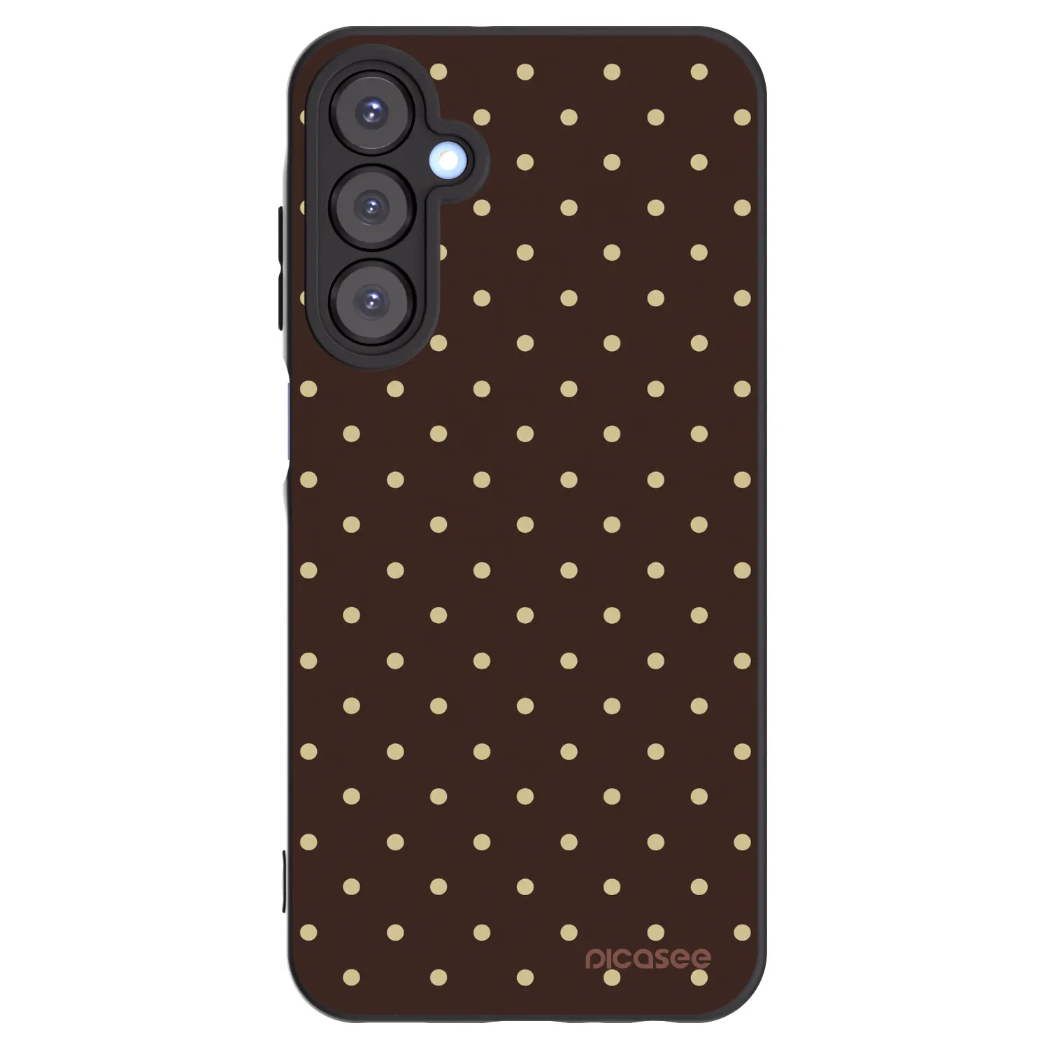 Picasee Samsung Galaxy A25 A256B 5G Hülle - Schwarzes Silikon - Vanilla Dots & Chocolate