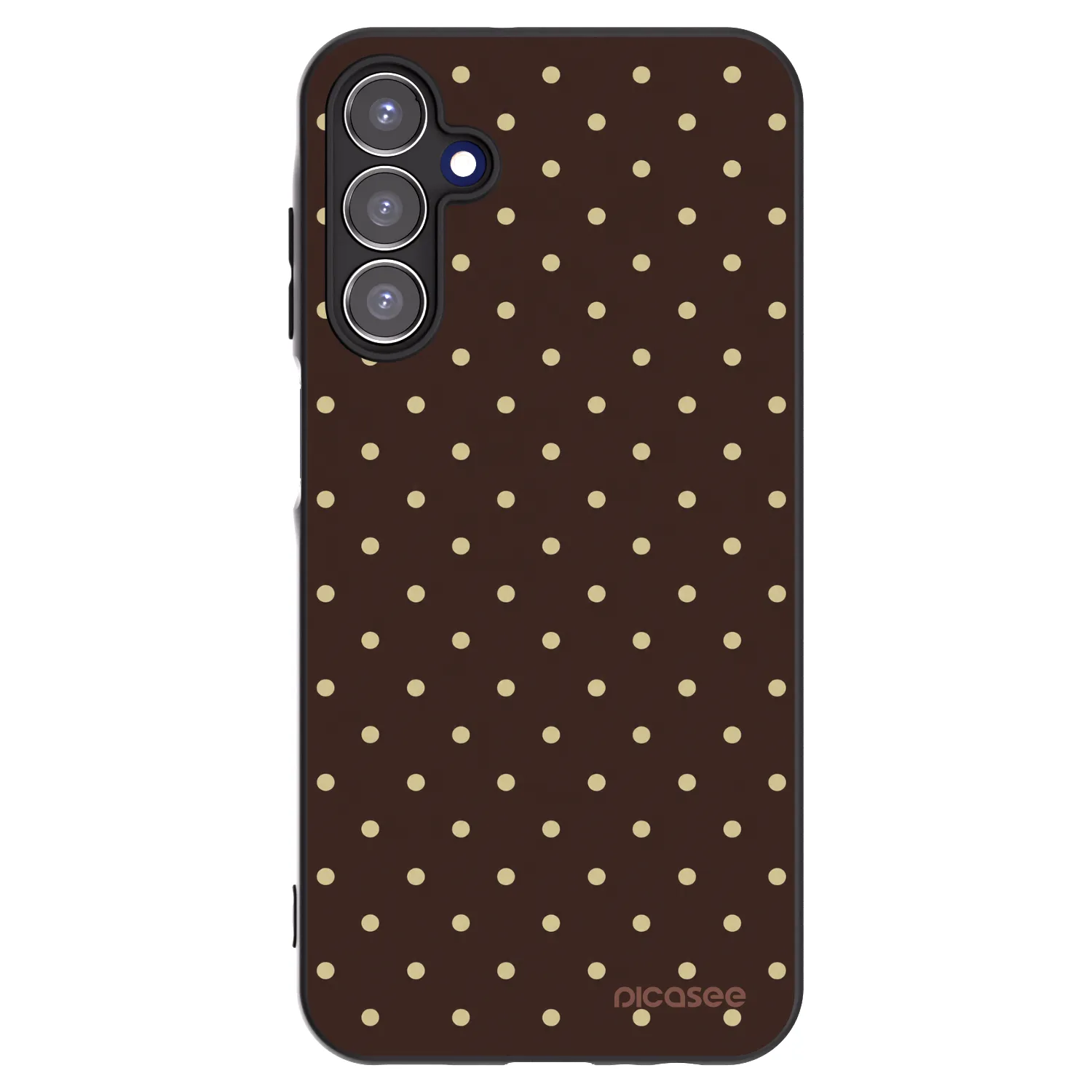 Picasee Samsung Galaxy A15 A156B 5G Hülle - Schwarzes Silikon - Vanilla Dots & Chocolate