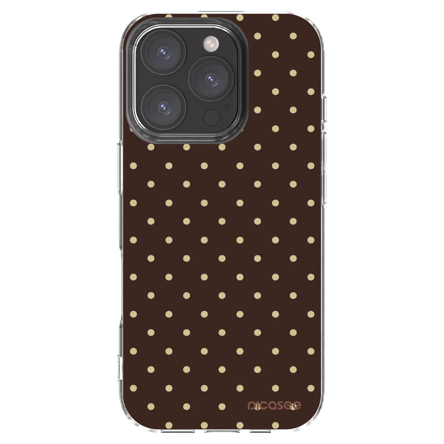 Picasee Apple iPhone 16 Pro Hülle - Transparentes Silikon - Vanilla Dots & Chocolate