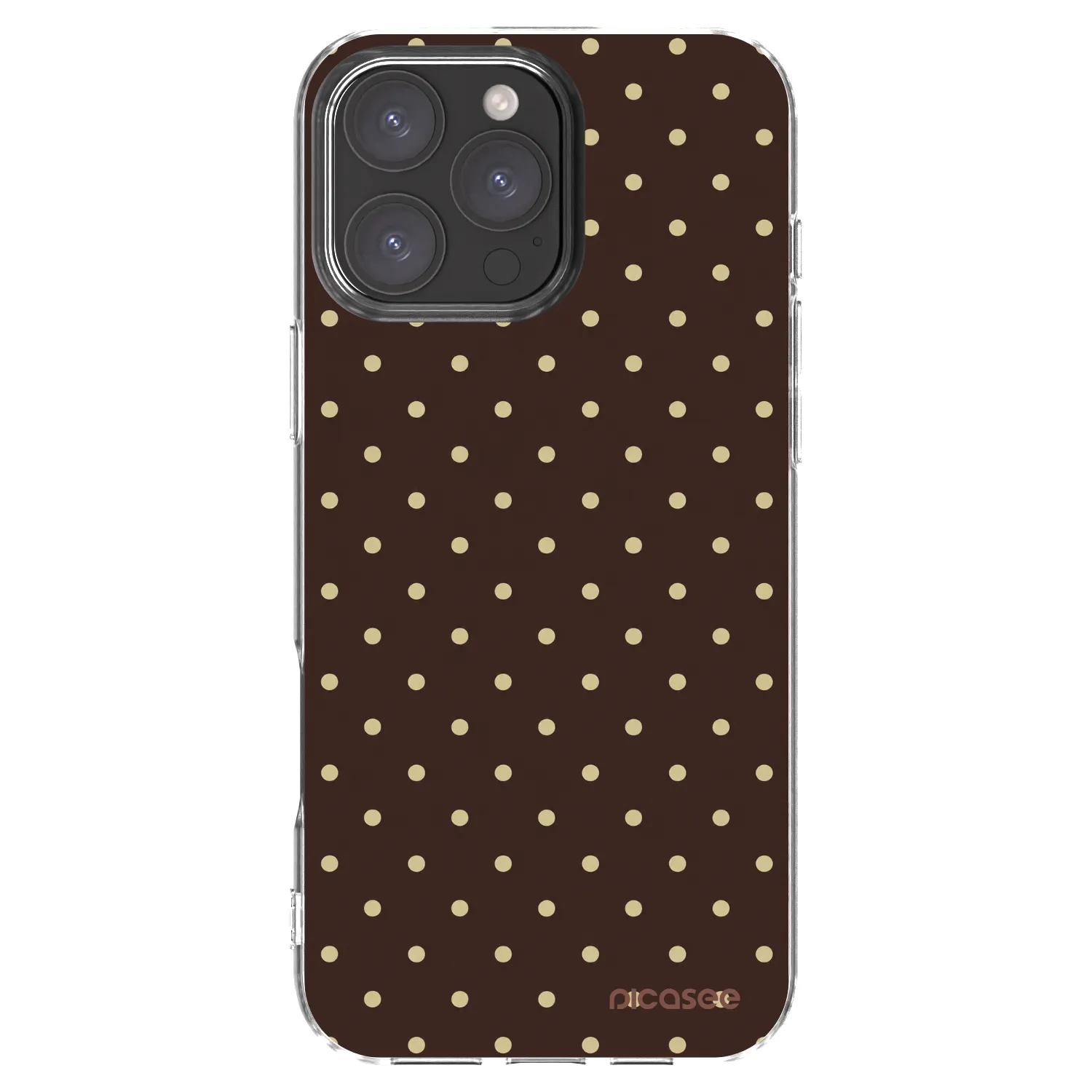 Picasee Apple iPhone 16 Pro Max Hülle - Transparentes Silikon - Vanilla Dots & Chocolate