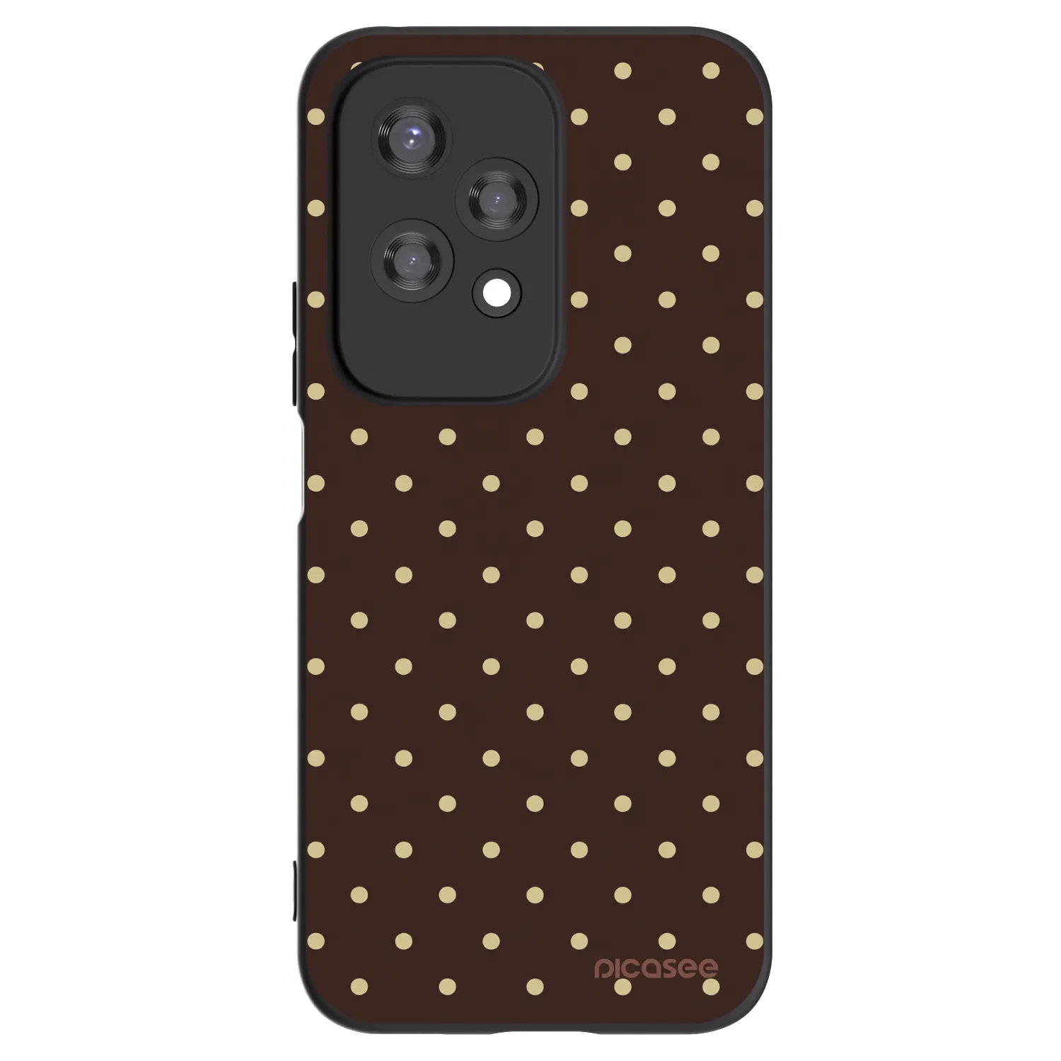 Picasee Honor 200 Lite Hülle - Schwarzes Silikon - Vanilla Dots & Chocolate