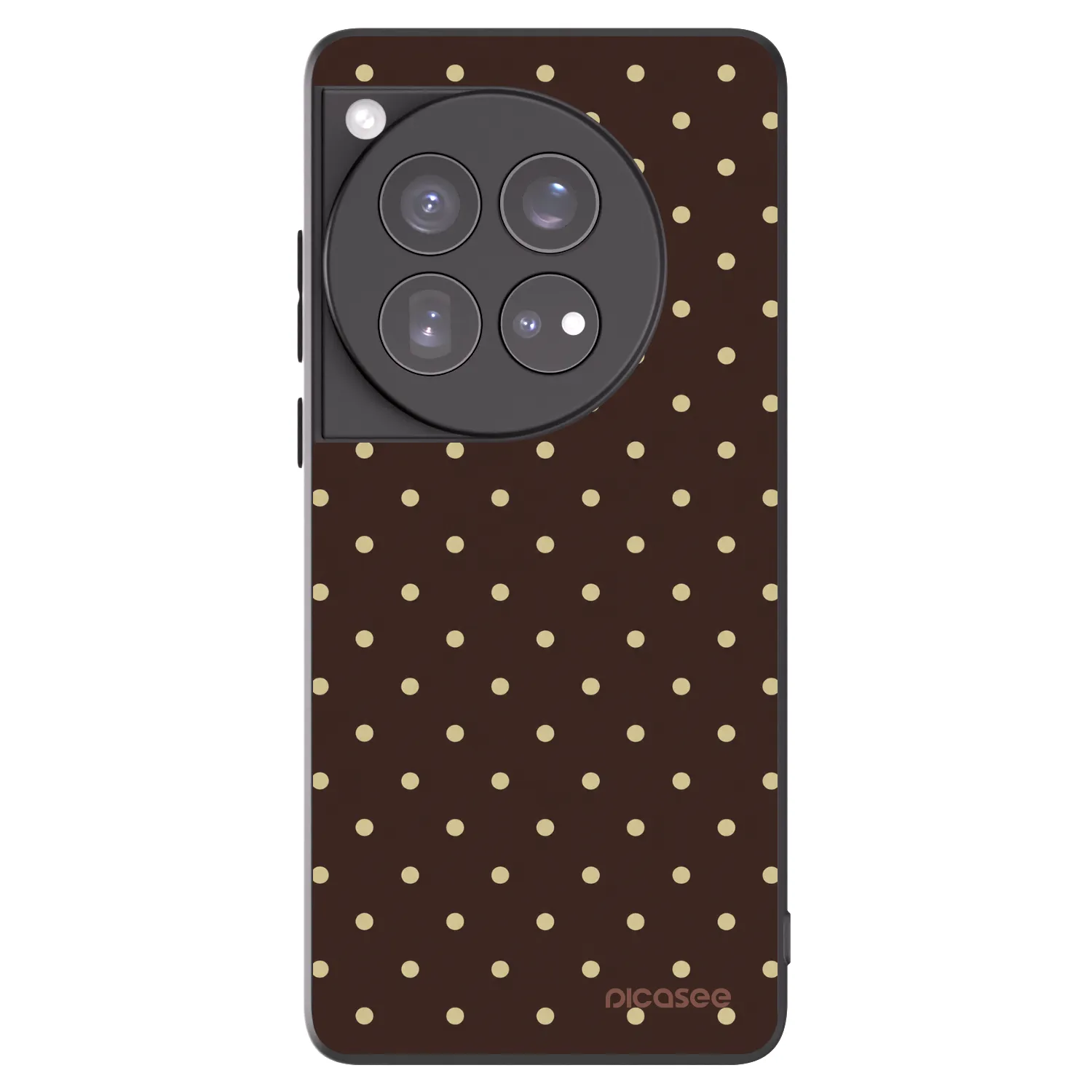 Picasee OnePlus 12 5G Hülle - Schwarzes Silikon - Vanilla Dots & Chocolate