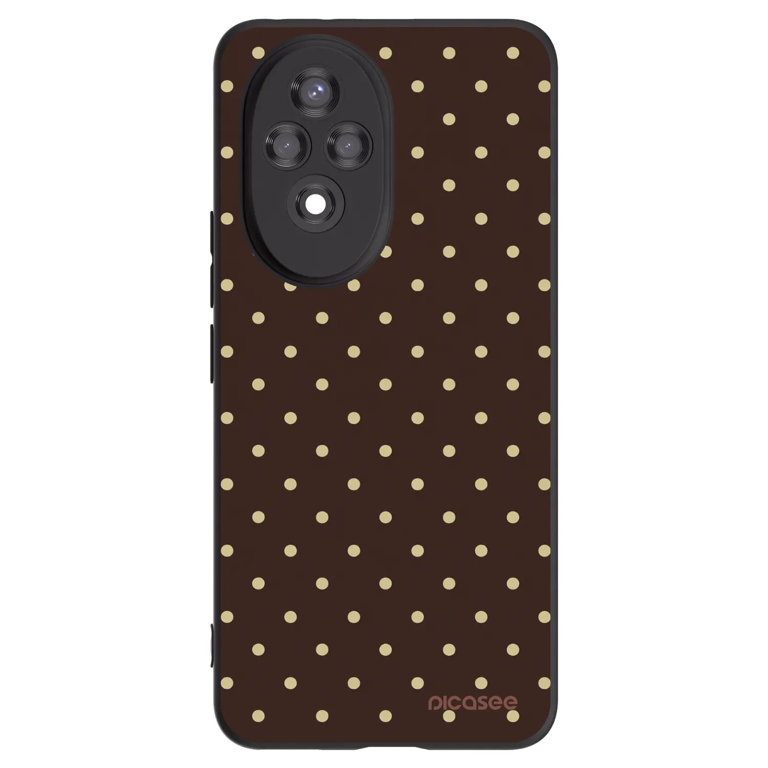 Picasee Honor 200 Pro 5G Hülle - Schwarzes Silikon - Vanilla Dots & Chocolate