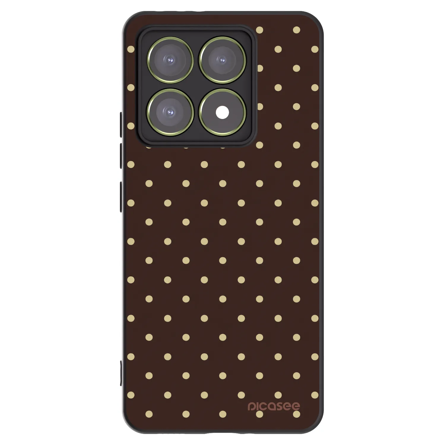 Picasee Xiaomi 14T Hülle - Schwarzes Silikon - Vanilla Dots & Chocolate