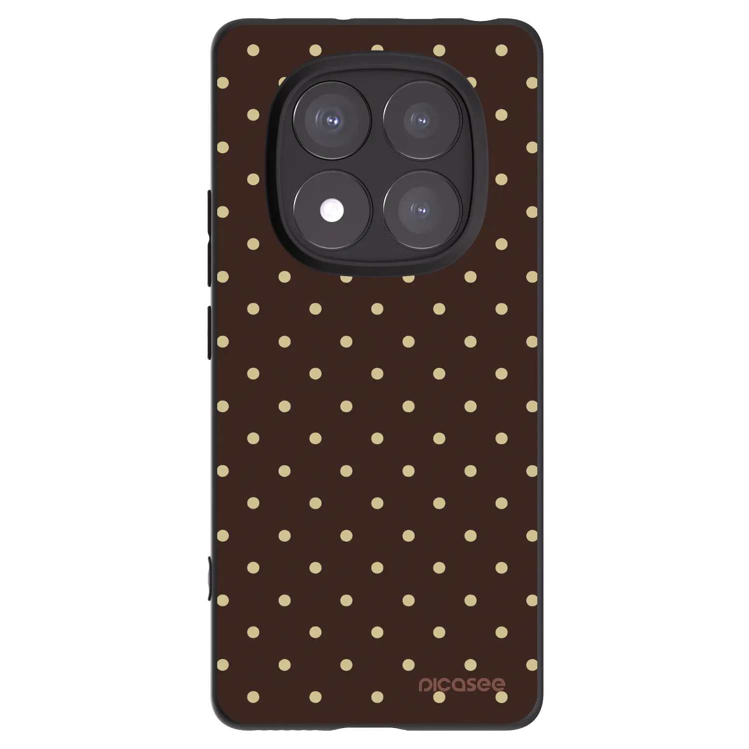 Picasee Xiaomi Redmi Note 14 Pro+ 5G Hülle - Schwarzes Silikon - Vanilla Dots & Chocolate