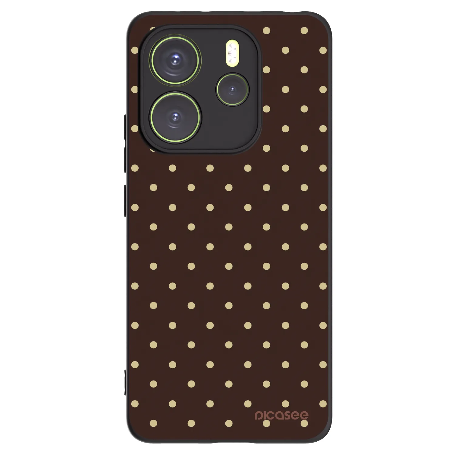 Picasee Xiaomi Redmi Note 14 4G Hülle - Schwarzes Silikon - Vanilla Dots & Chocolate