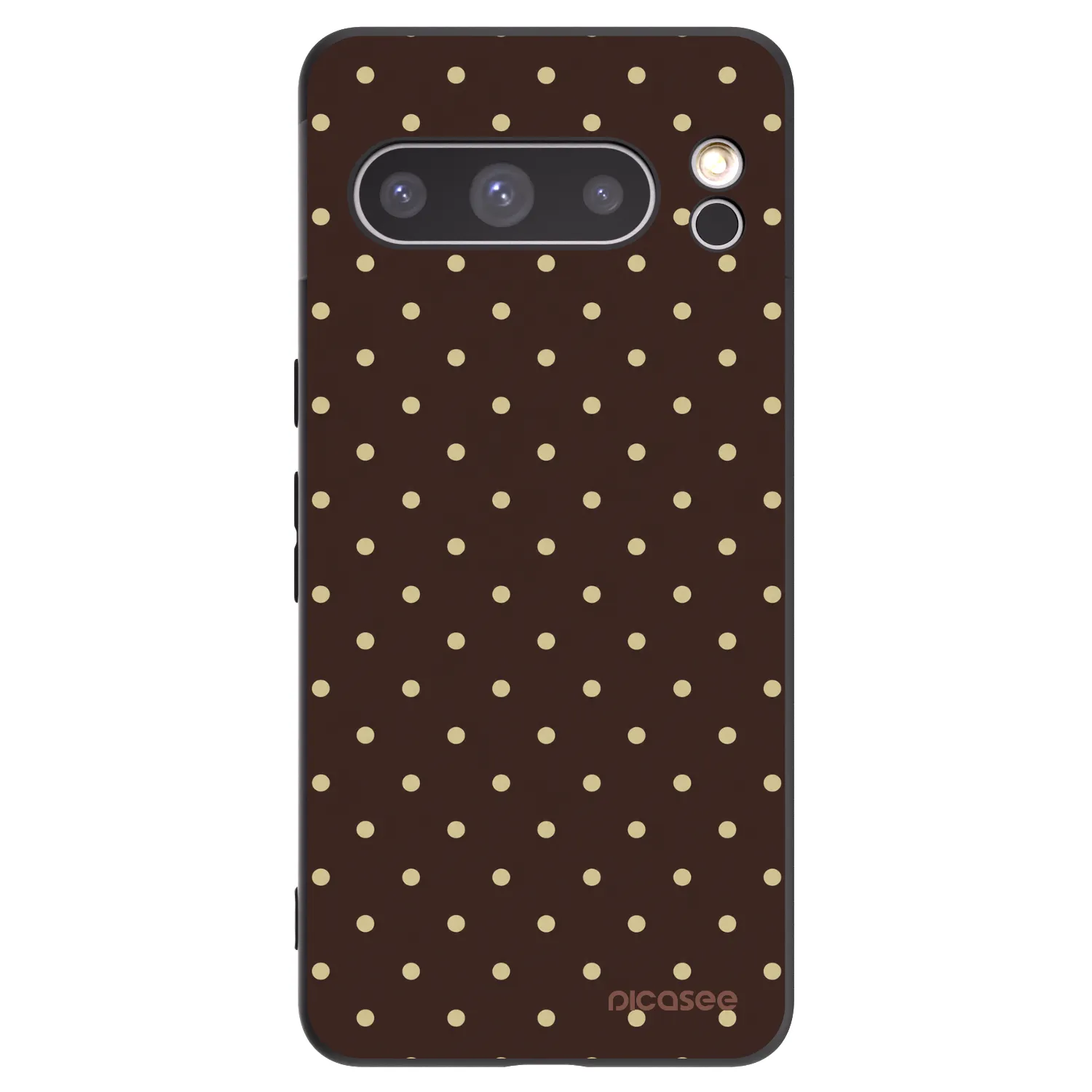 Picasee Google Pixel 8 Pro Hülle - Schwarzes Silikon - Vanilla Dots & Chocolate