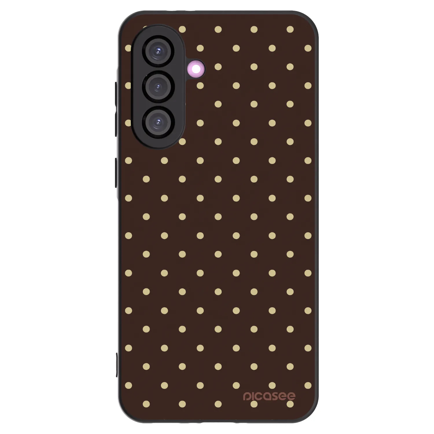 Picasee Samsung Galaxy A56 5G A566B Hülle - Schwarzes Silikon - Vanilla Dots & Chocolate