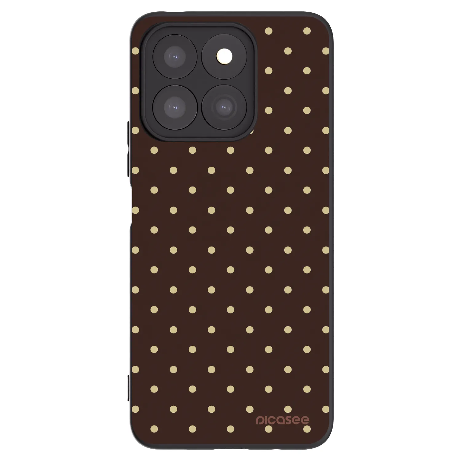 Picasee Honor X8c Hülle - Schwarzes Silikon - Vanilla Dots & Chocolate