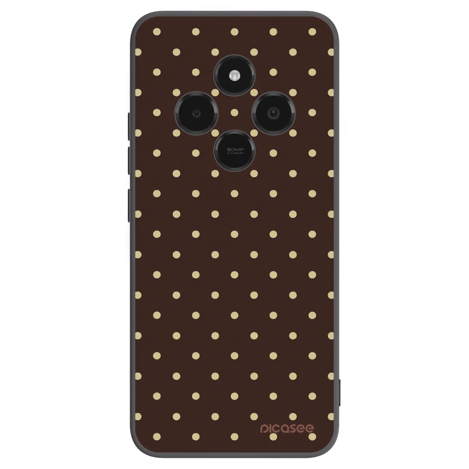 Picasee Xiaomi Poco C75 Hülle - Schwarzes Silikon - Vanilla Dots & Chocolate