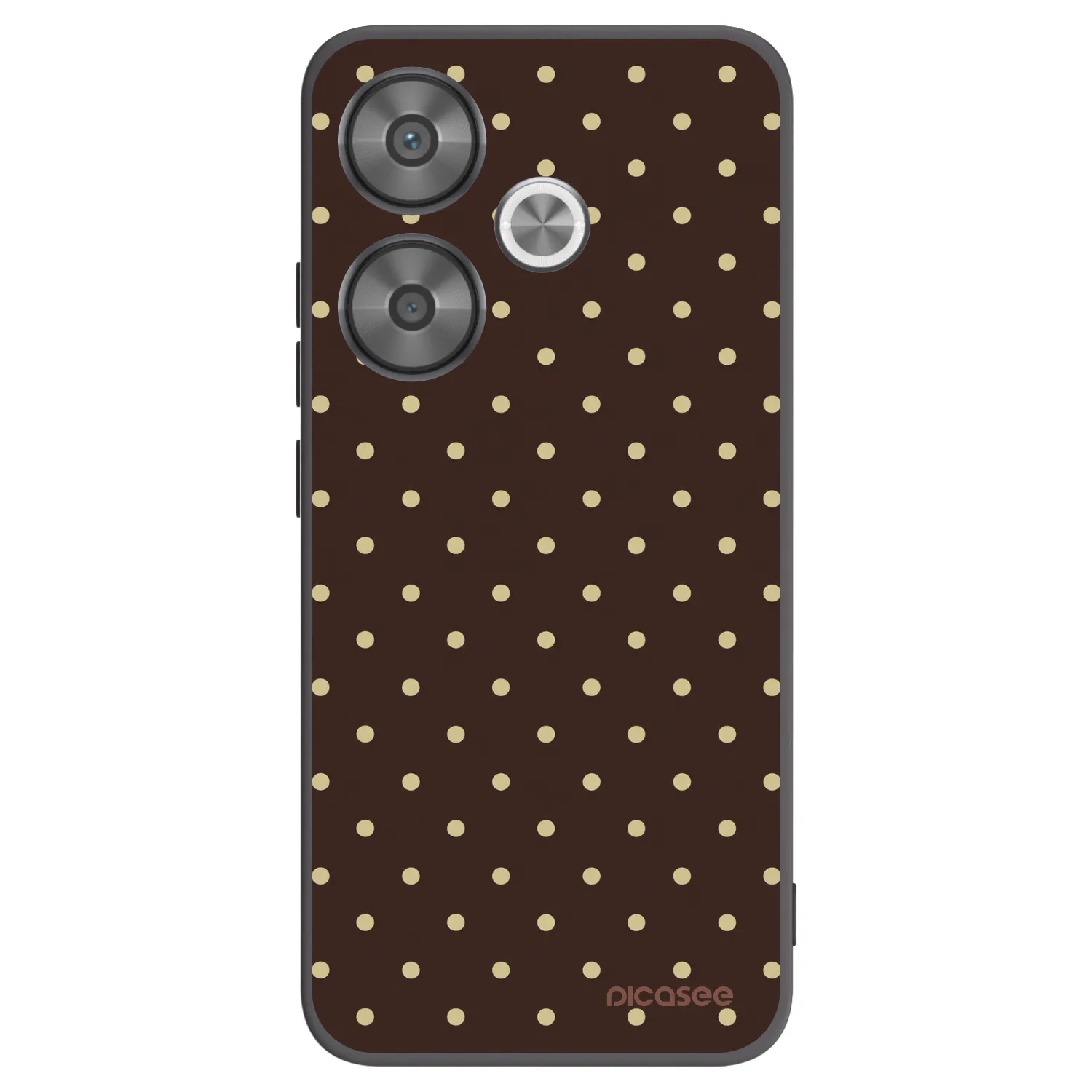 Picasee Xiaomi Poco F6 Hülle - Schwarzes Silikon - Vanilla Dots & Chocolate