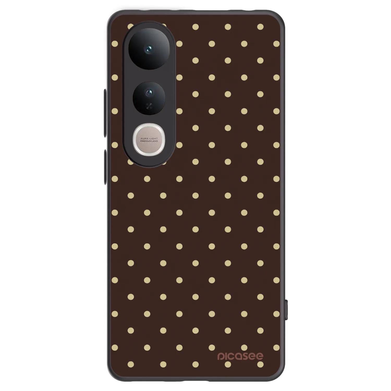 Picasee Vivo V50 Lite 5G Hülle - Schwarzes Silikon - Vanilla Dots & Chocolate
